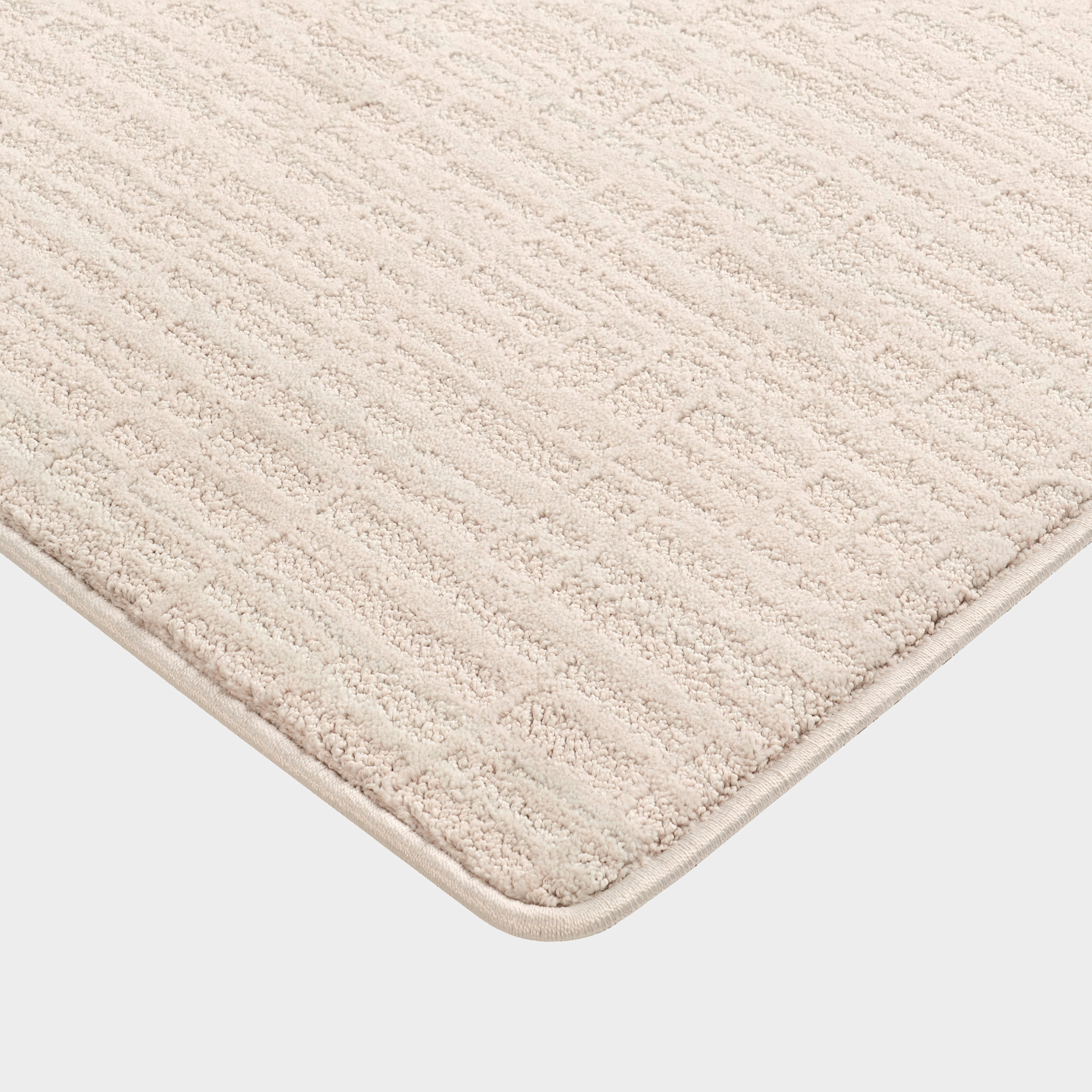 Caracara Crosshatch Custom Rug | Cream