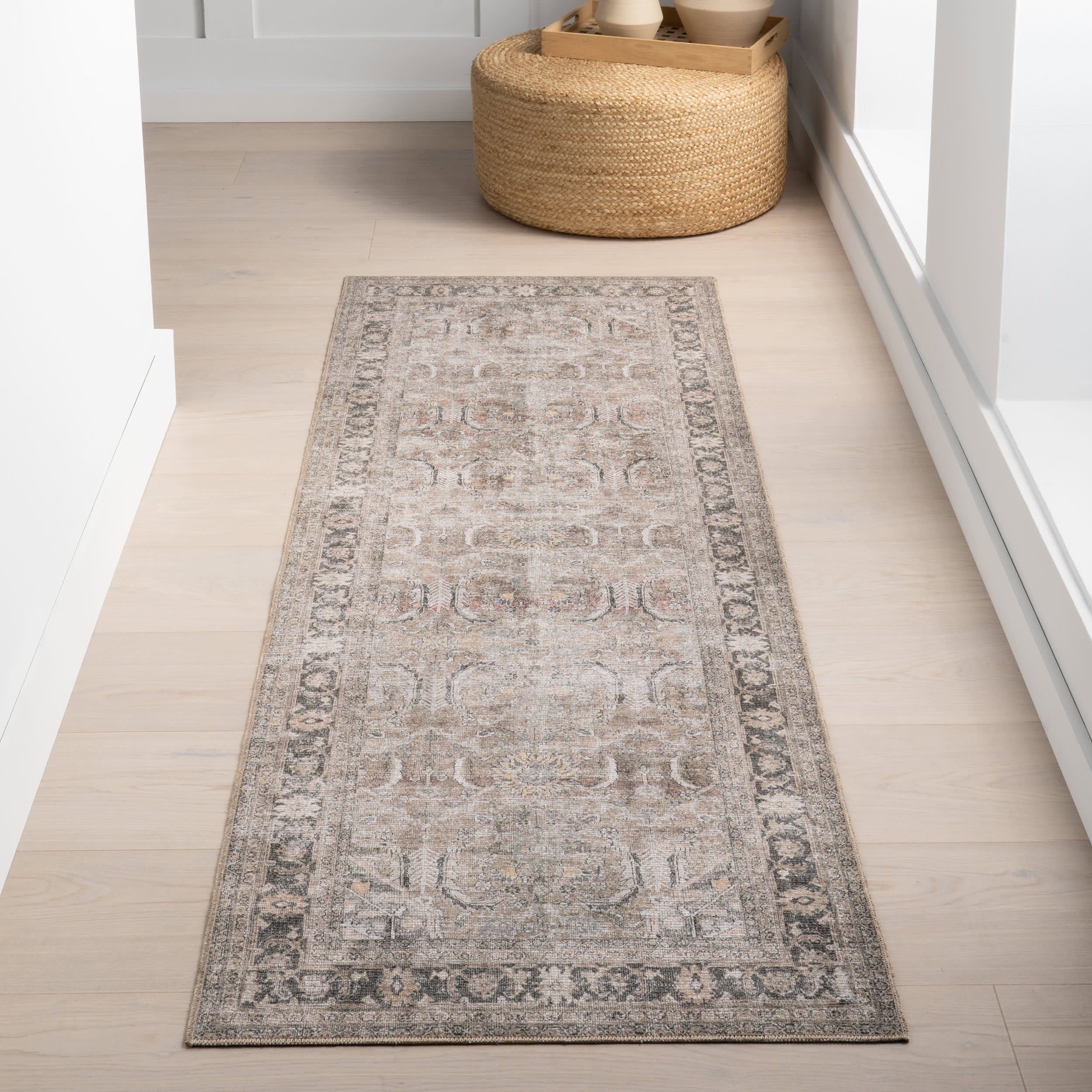 Red Bank Antiqued Jute-Blend Rug | Brown