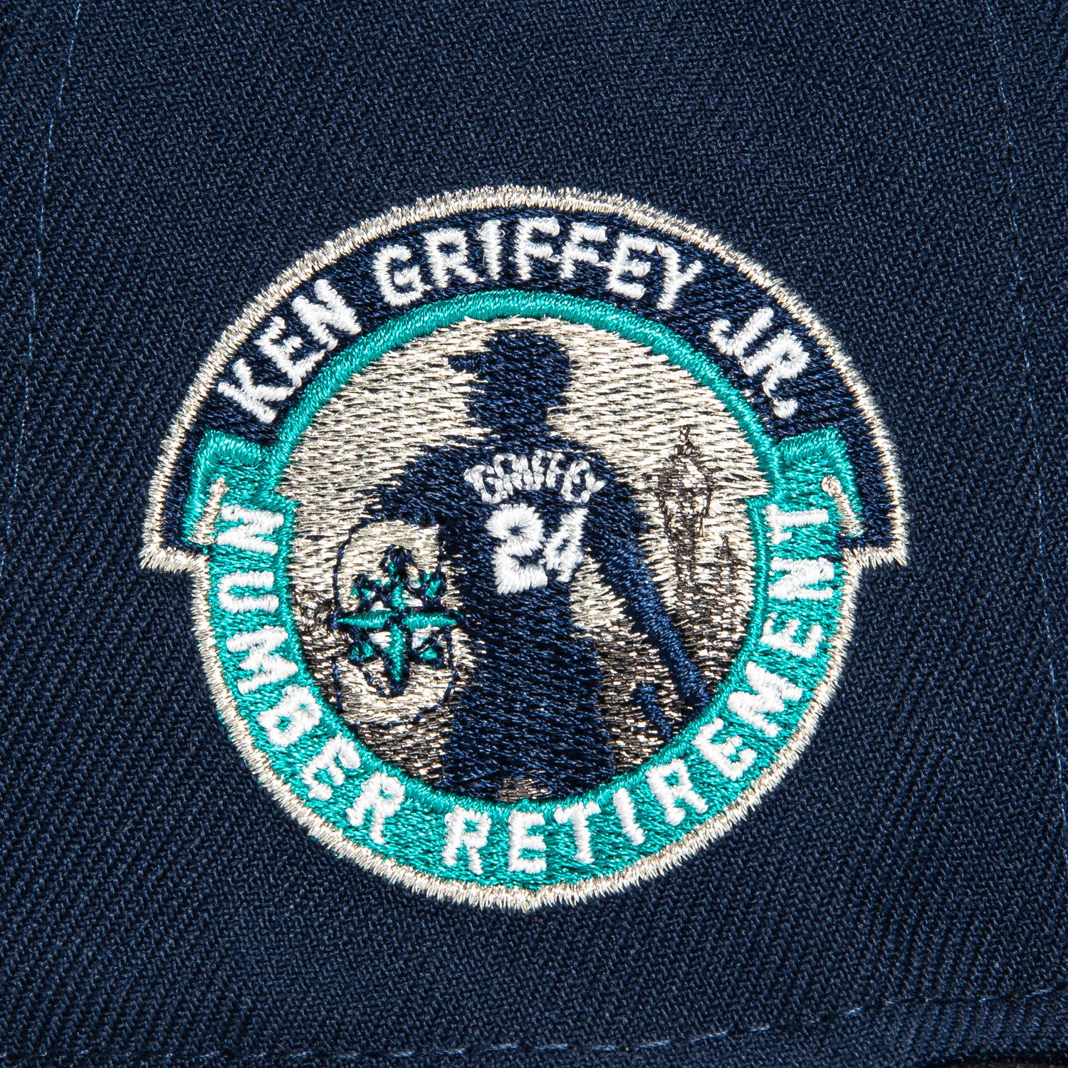 New Era 59Fifty Seattle Mariners 24 Ken Griffey Jr. Patch Hat - Navy, Black