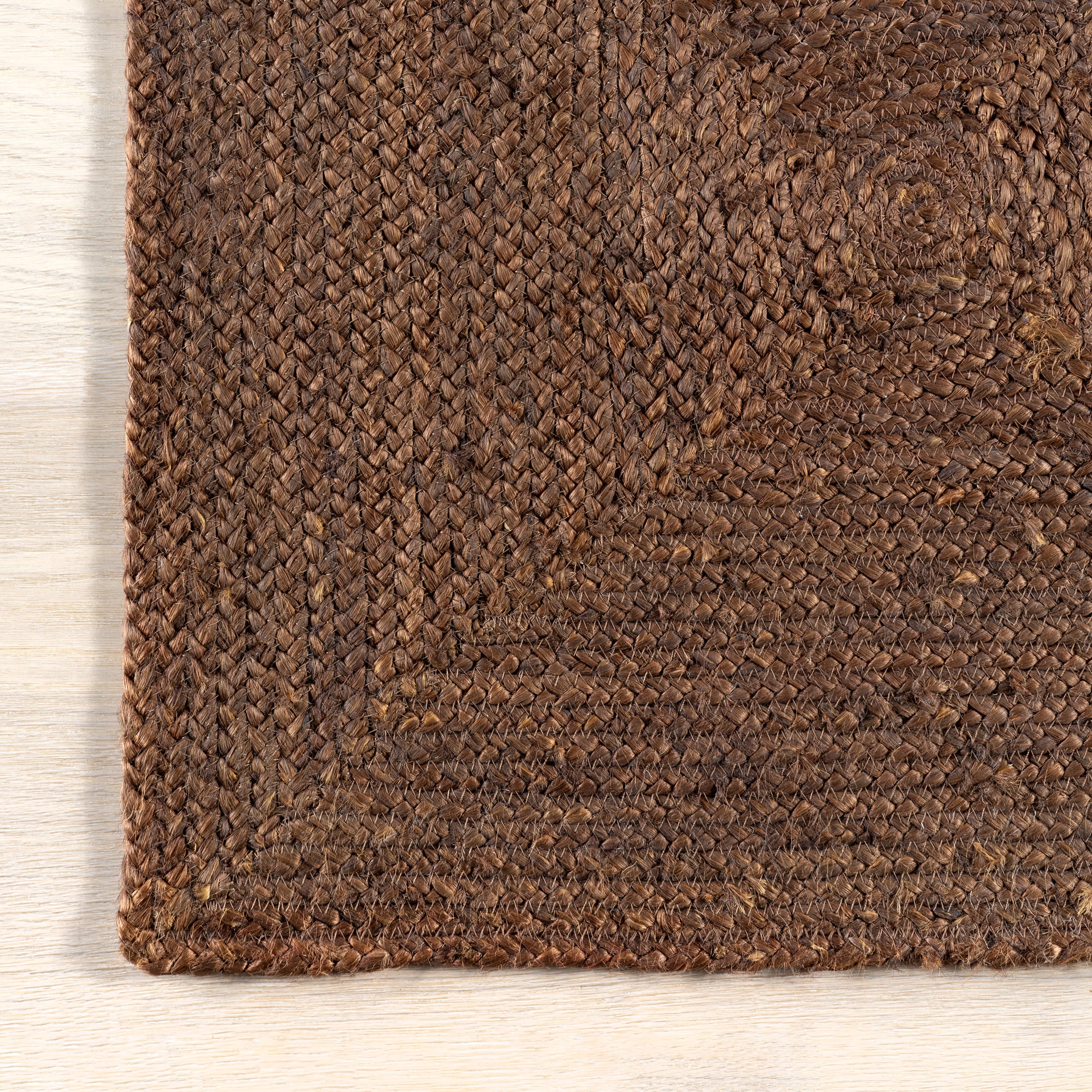 Juniper Jute Tiled Rug | Dark Brown