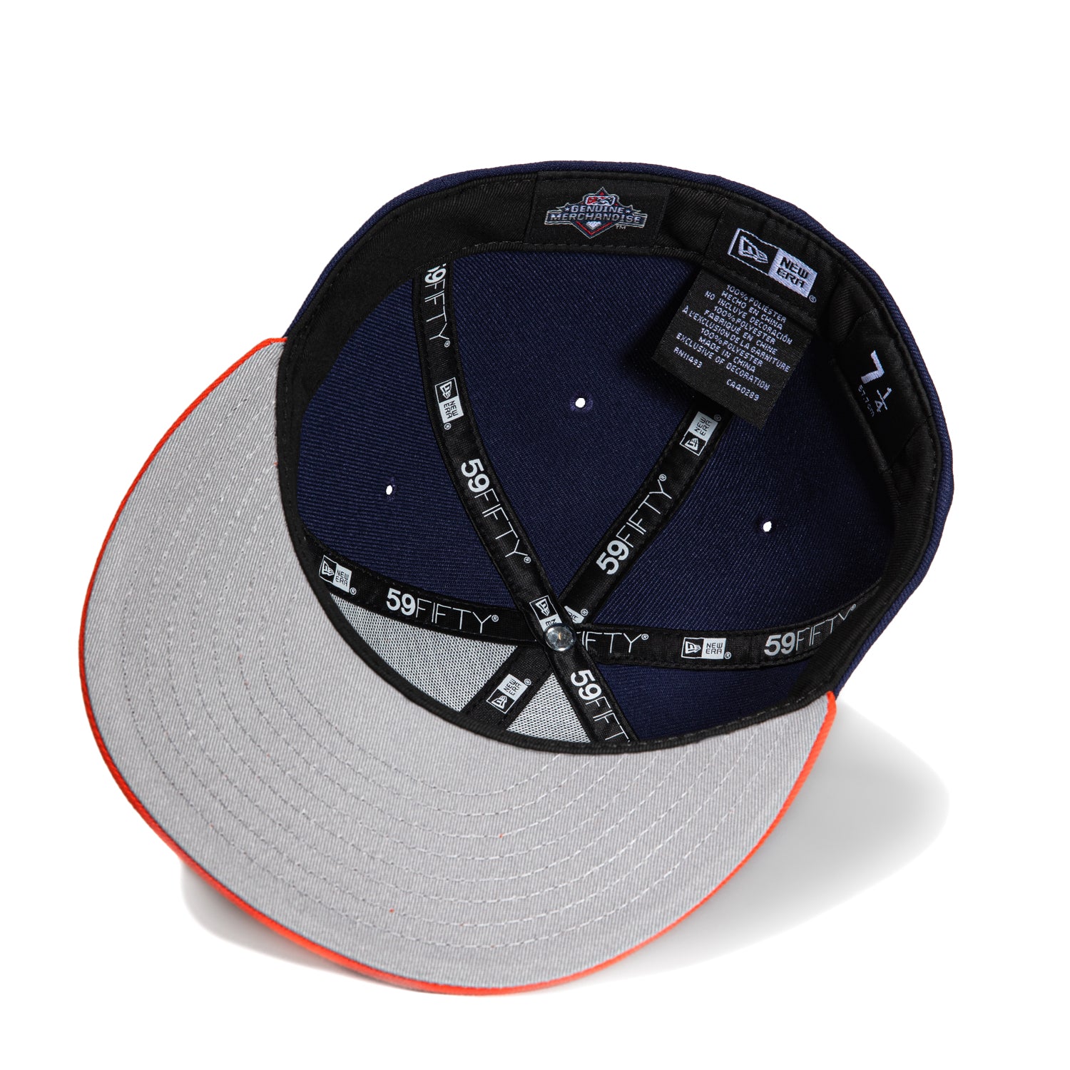 New Era 59Fifty Asheville Blues Negro league Logo Patch A Hat - Light Navy, Orange