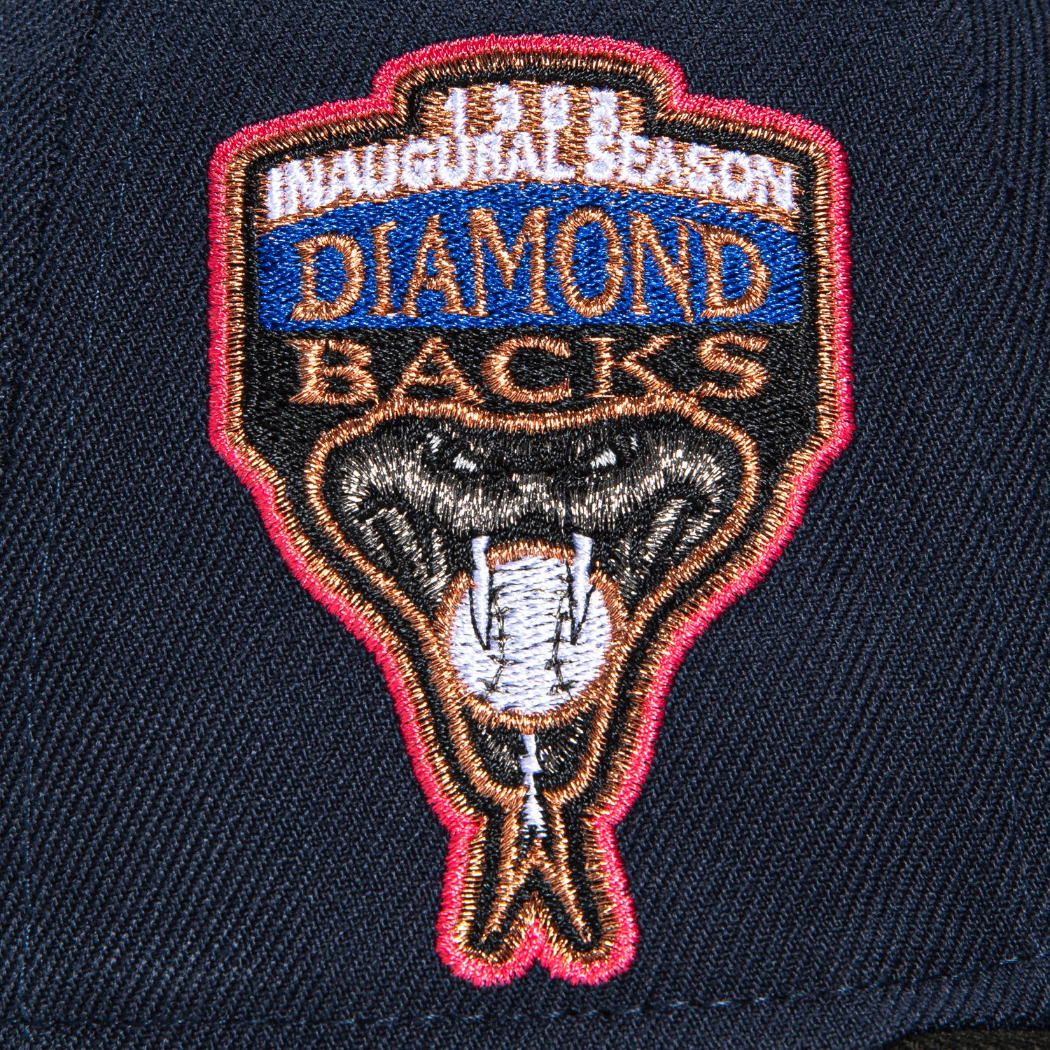 New Era 59Fifty Arizona Diamondbacks Inaugural Patch Upside Down Hat - Navy, Black, Metallic Copper