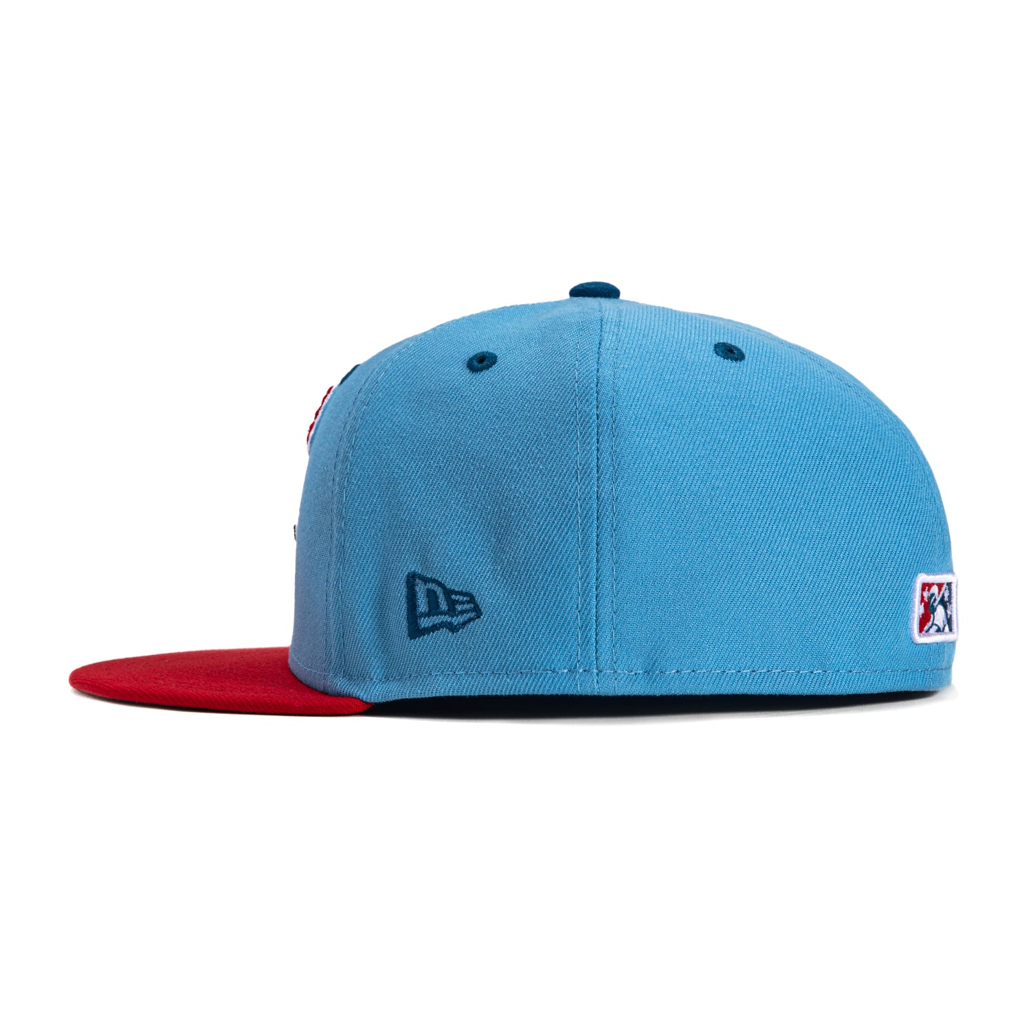 New Era 59Fifty Eugene Emeralds Exploding Whales Hat -  Light Blue, Red