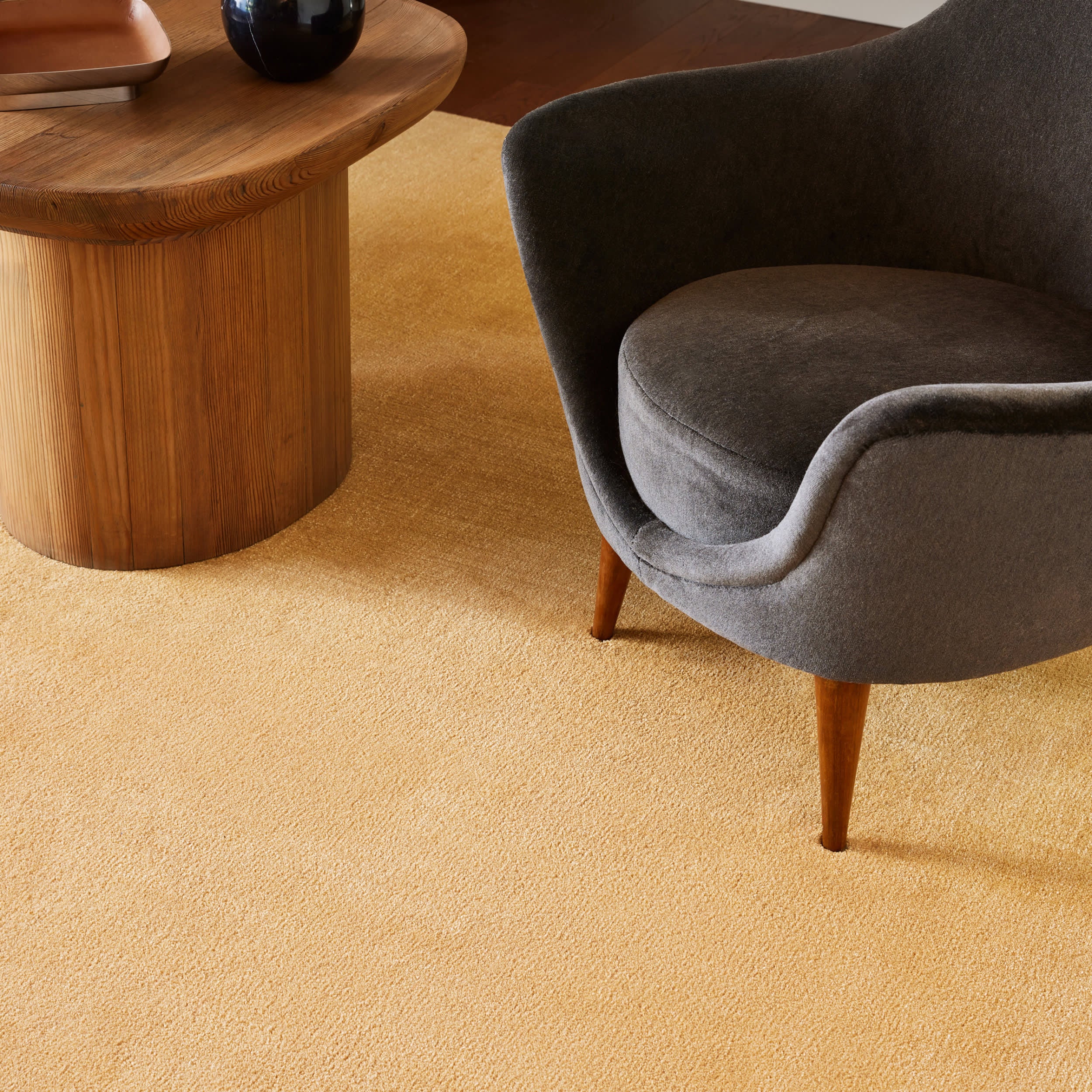 Arrel Speckled Wool-Blend Rug | Golden Butter