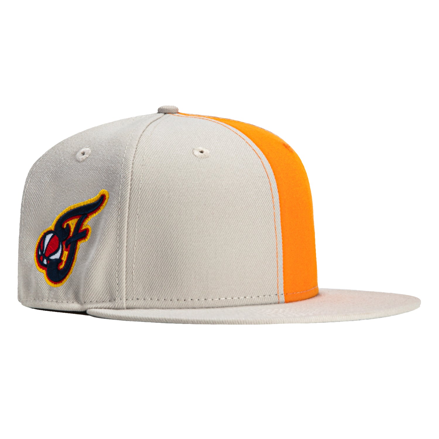 New Era 59Fifty Flawless Indiana Fever Logo Patch WNBA Logo Hat - Stone, Light Orange