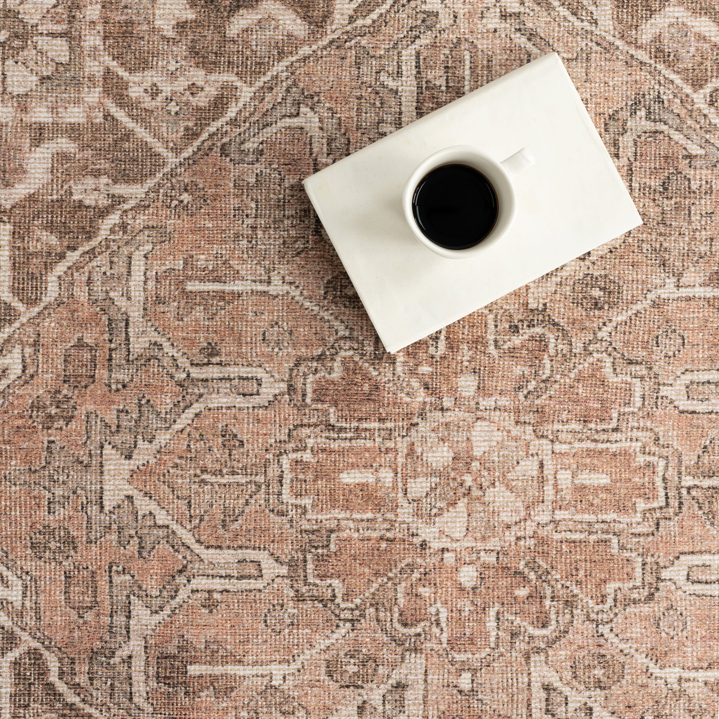 Maddison Vintage Medallion Rug | Light Brown