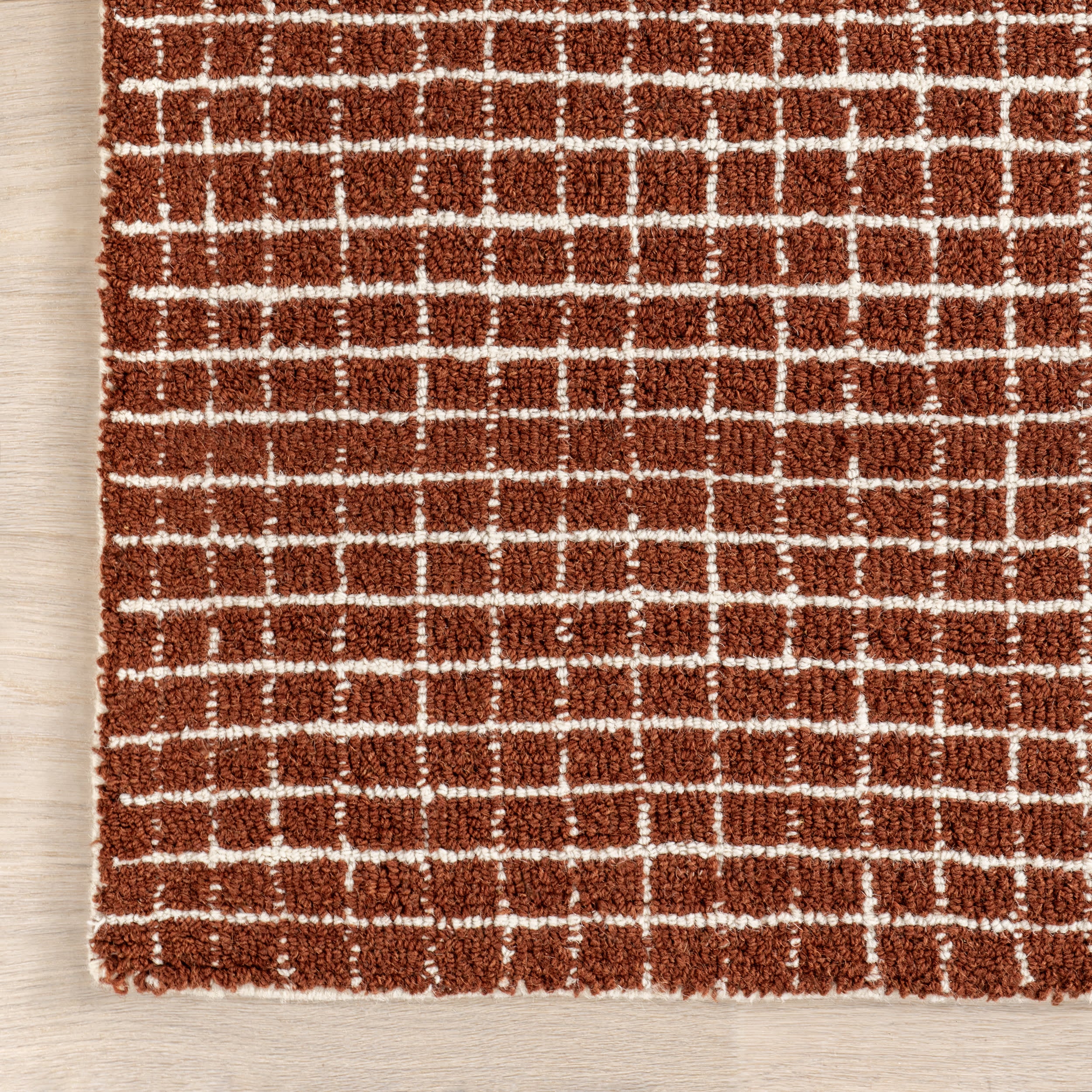 Melrose Checked Rug | Chestnut