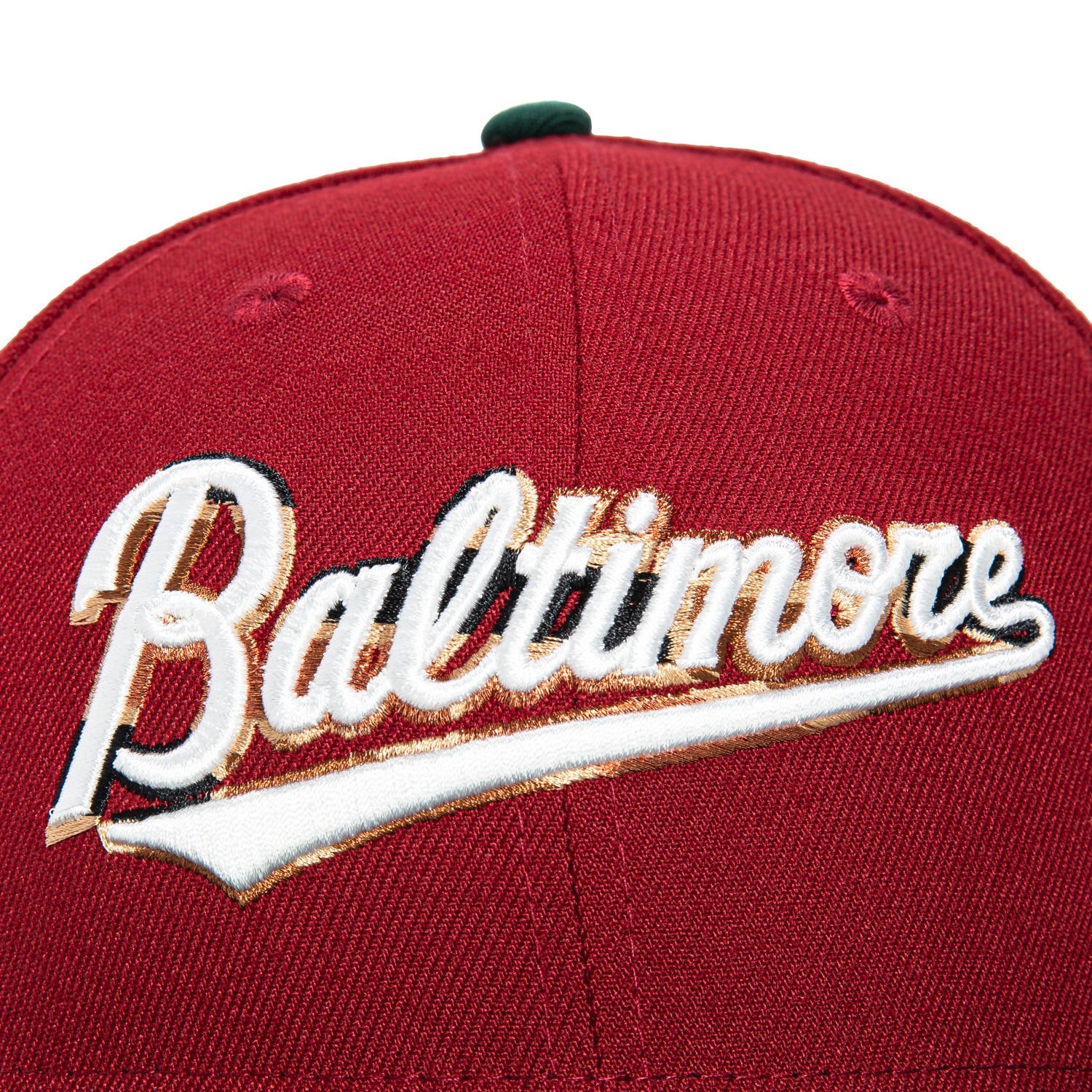 New Era 59Fifty Brick by Brick Baltimore Orioles 30th Anniversary Stadium Patch Script Hat - Cardinal, Green