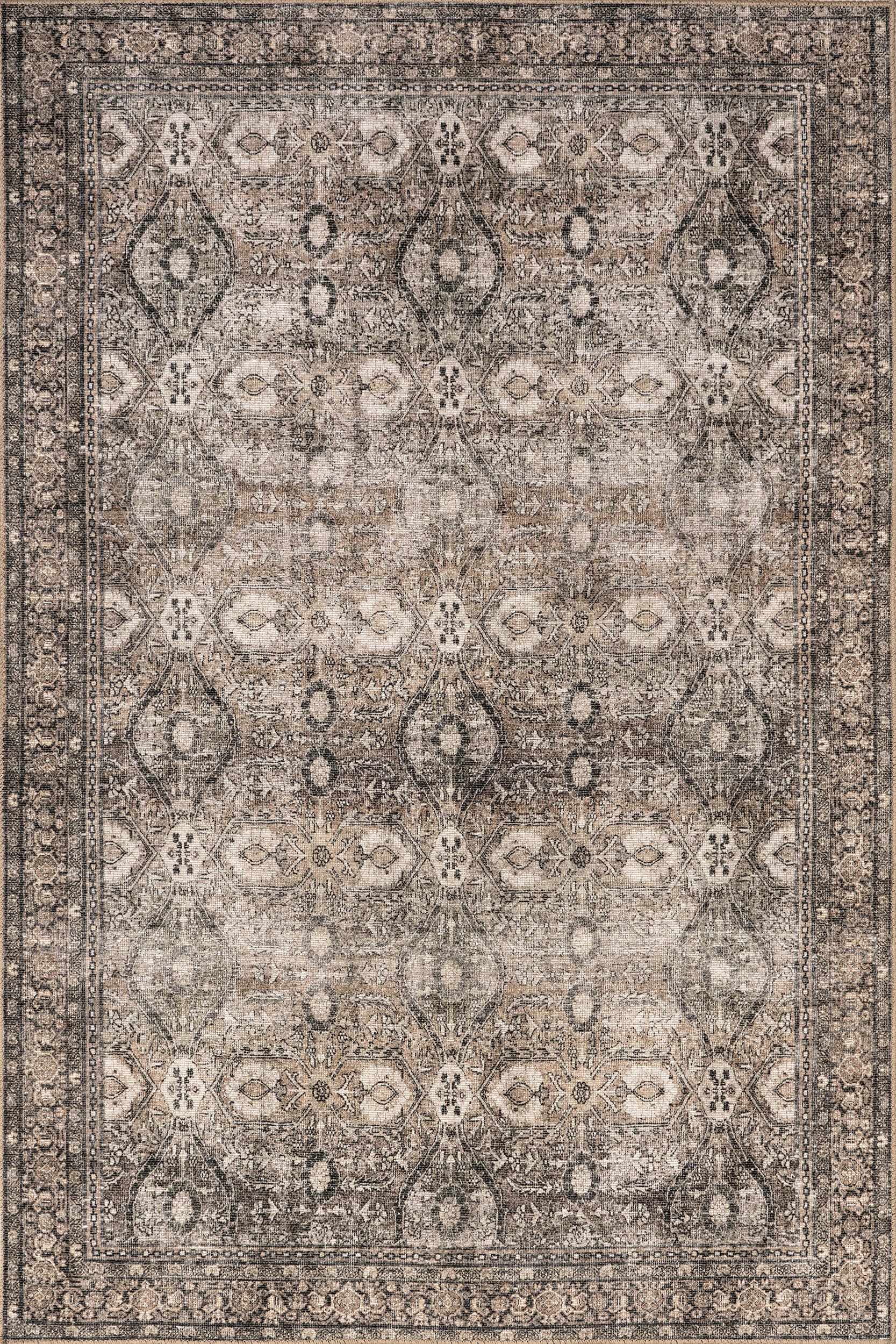 Chester Antiqued Jute-Blend Rug | Brown