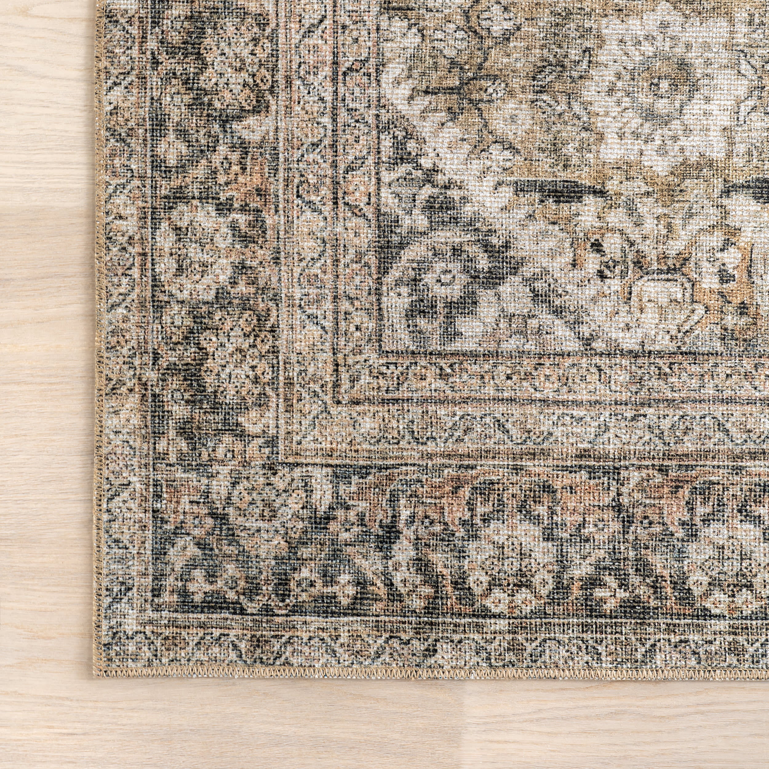 Frenchtown Antiqued Jute-Blend Rug | Dark Beige