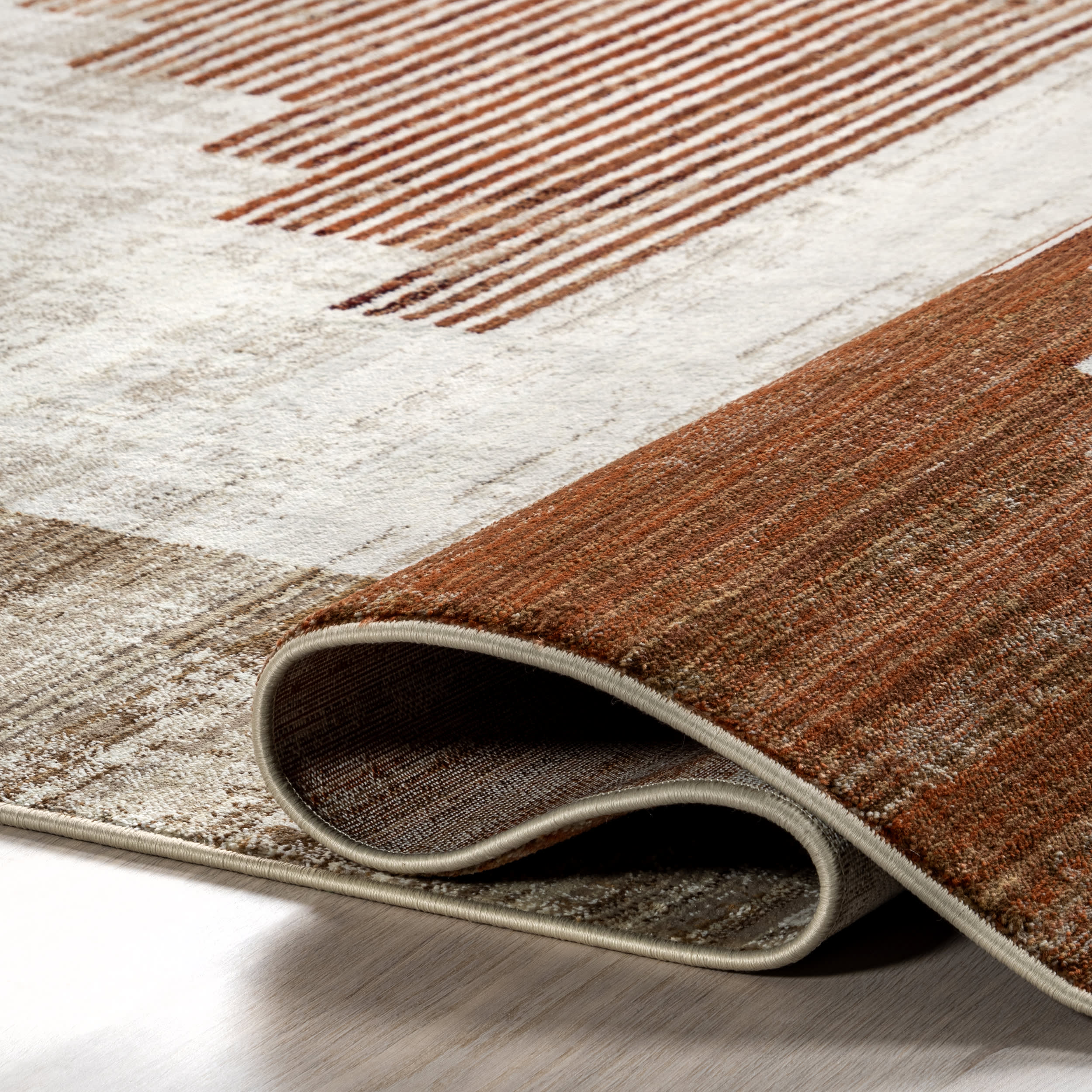 Tani Vintage Blocks Rug | Rust