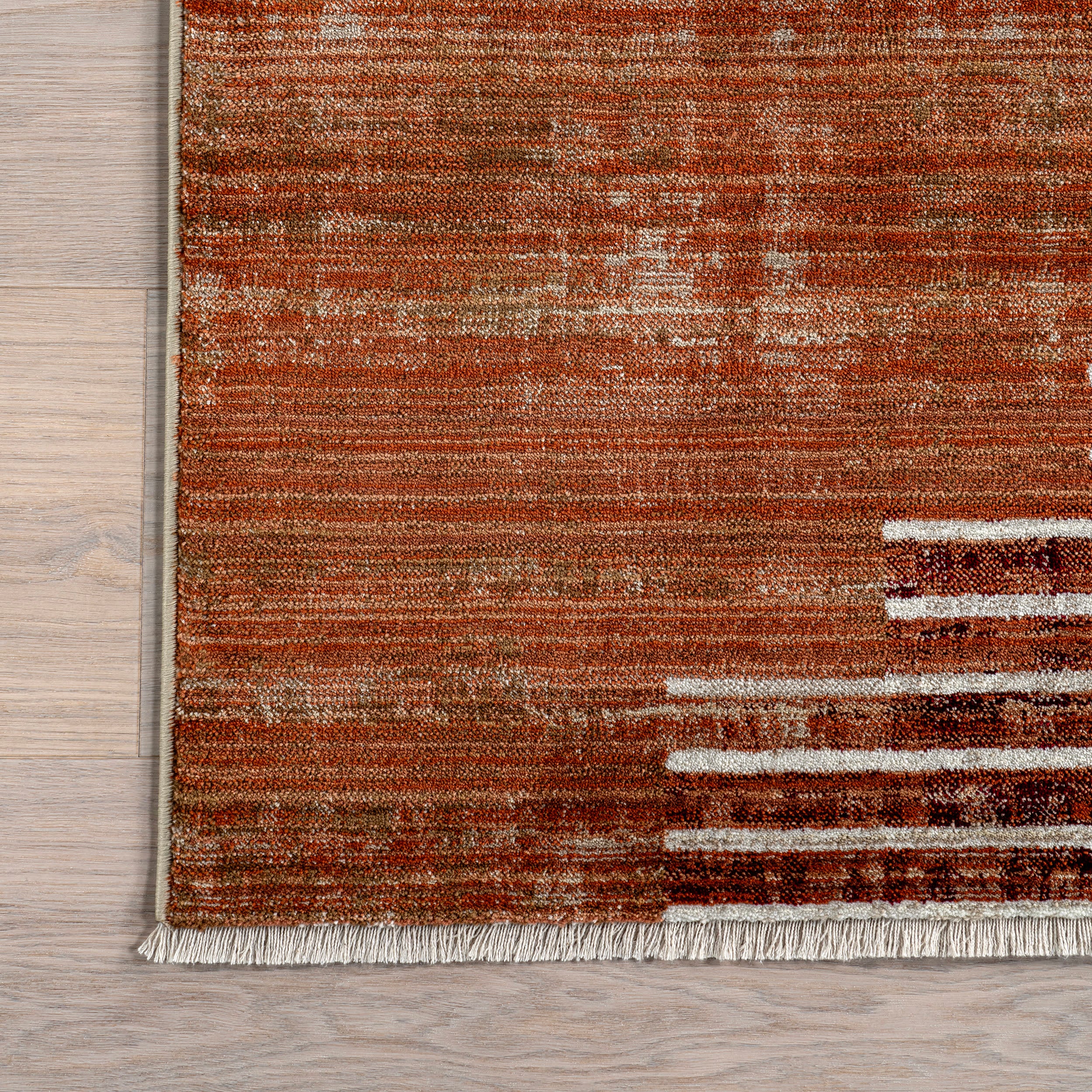 Tani Vintage Blocks Rug | Rust