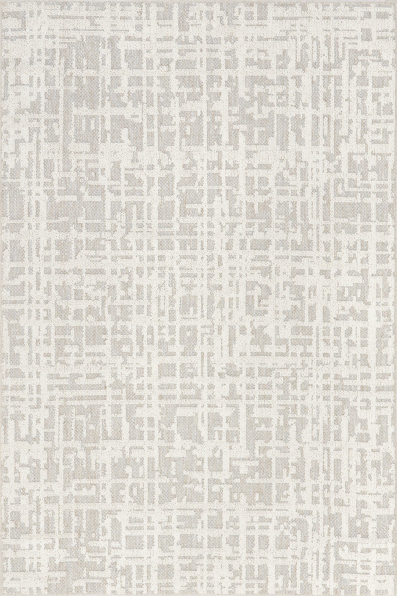 Helga Abstract Washable Rug | Light Grey