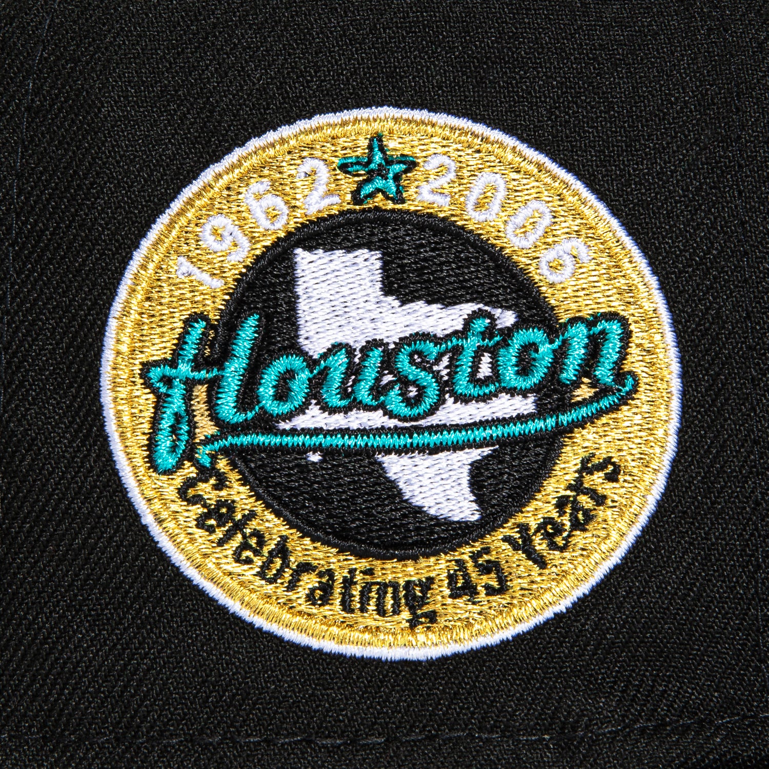 New Era 59Fifty Coco Mango Cherry Houston Astros 40th Anniversary Patch Los Astros Hat - Black, Teal