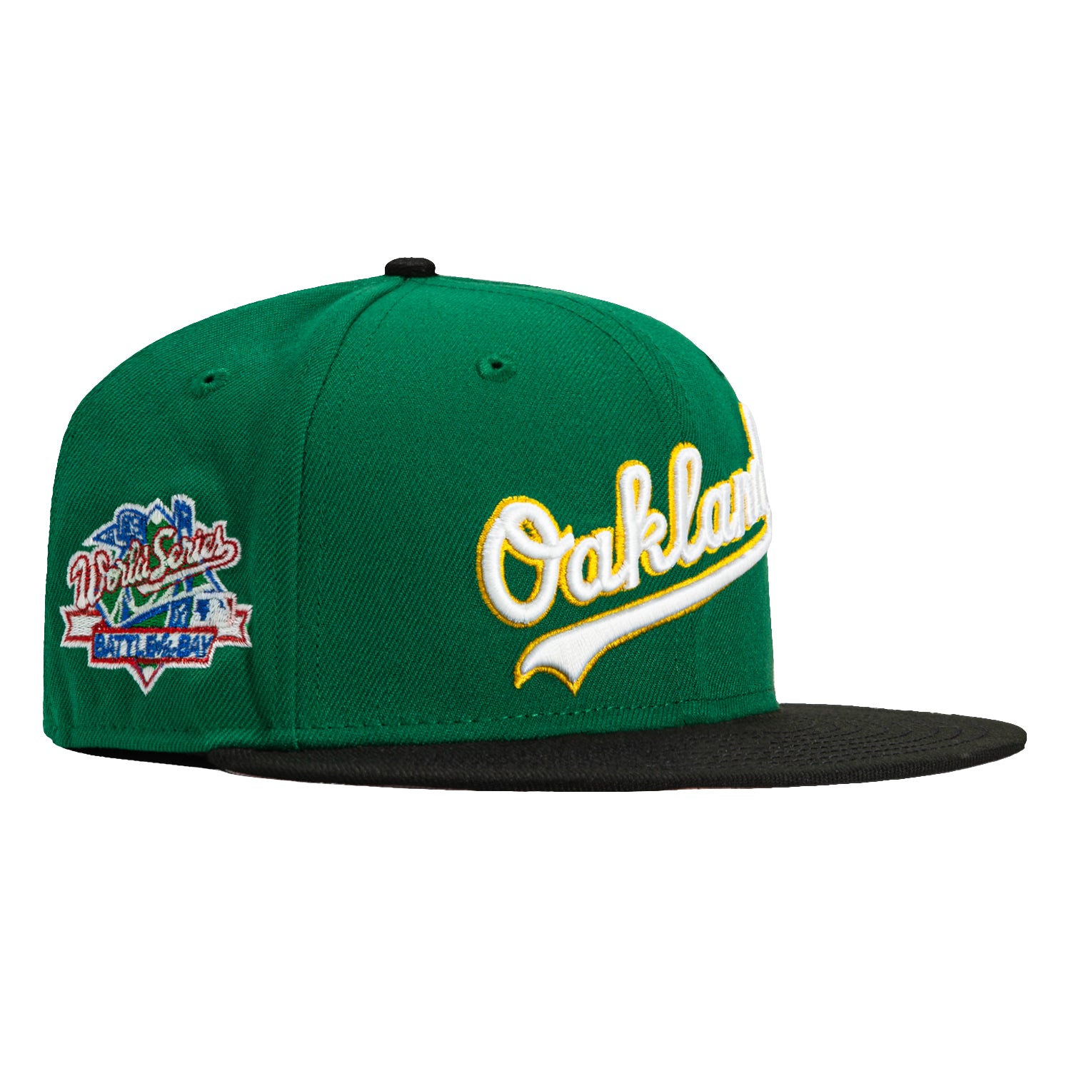 New Era 59Fifty Oakland Athletics Battle of the Bay Patch Script Hat - Kelly, Black