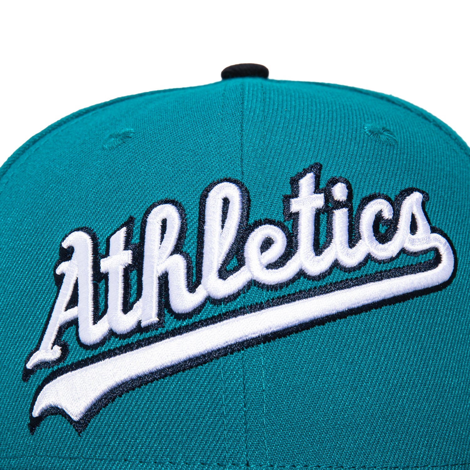 New Era 59Fifty Oakland Athletics 1989 World Series Patch Script Hat - Teal, Navy