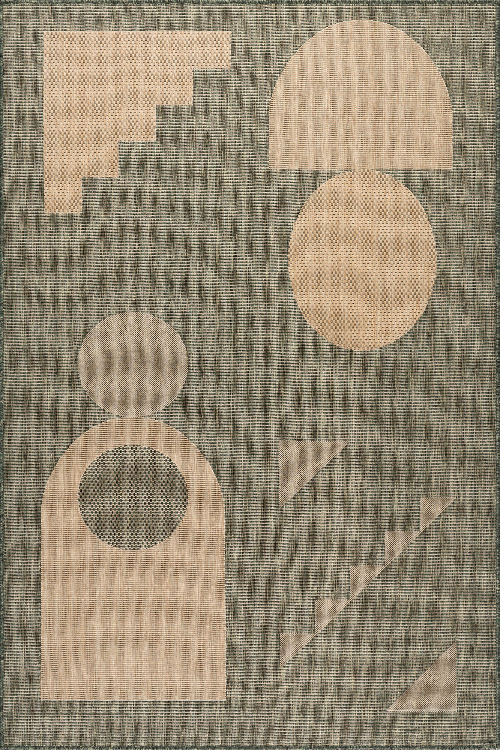 Aila Abstract Geometric Indoor/Outdoor Rug | Green