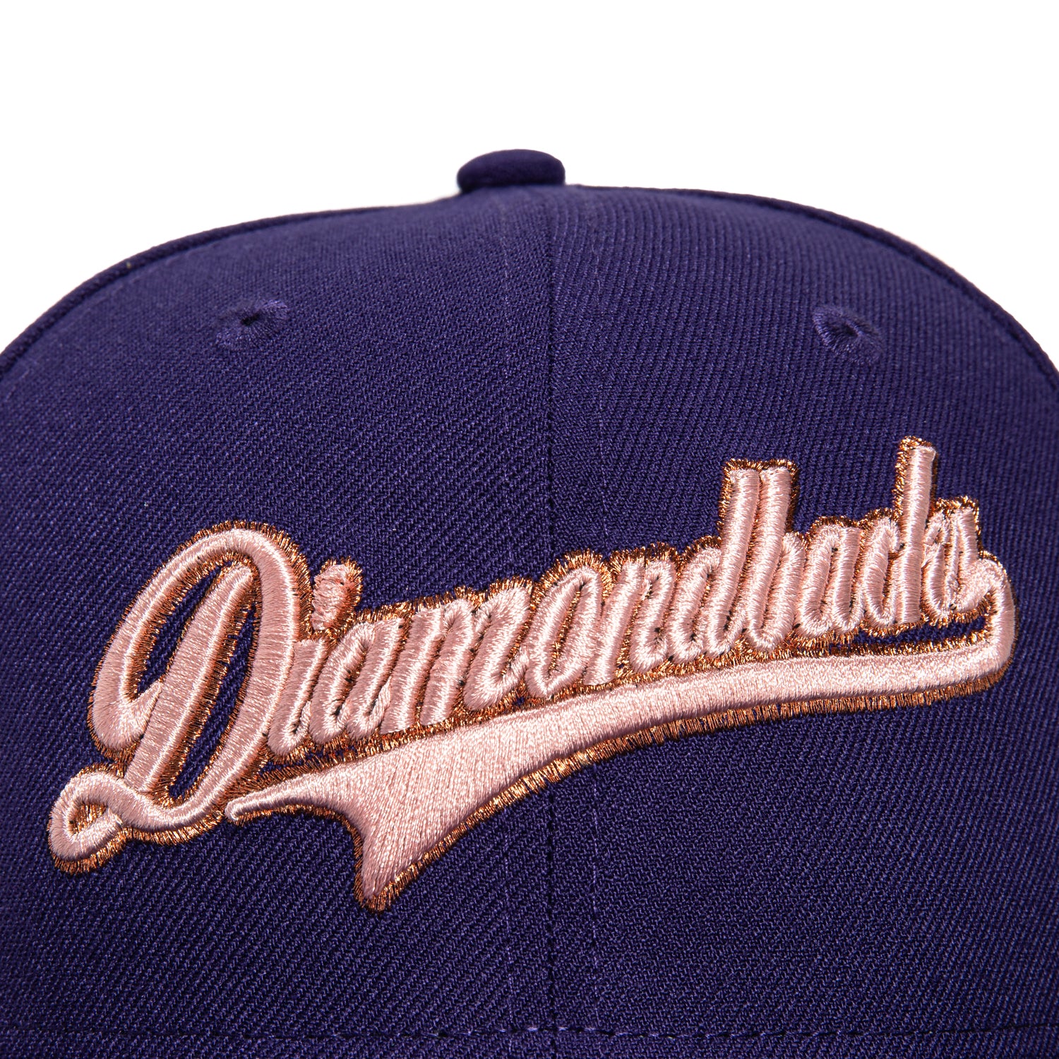 New Era 59Fifty Arizona Diamondbacks Chase Stadium Patch Script Hat - Purple, Ivory, Metallic Copper