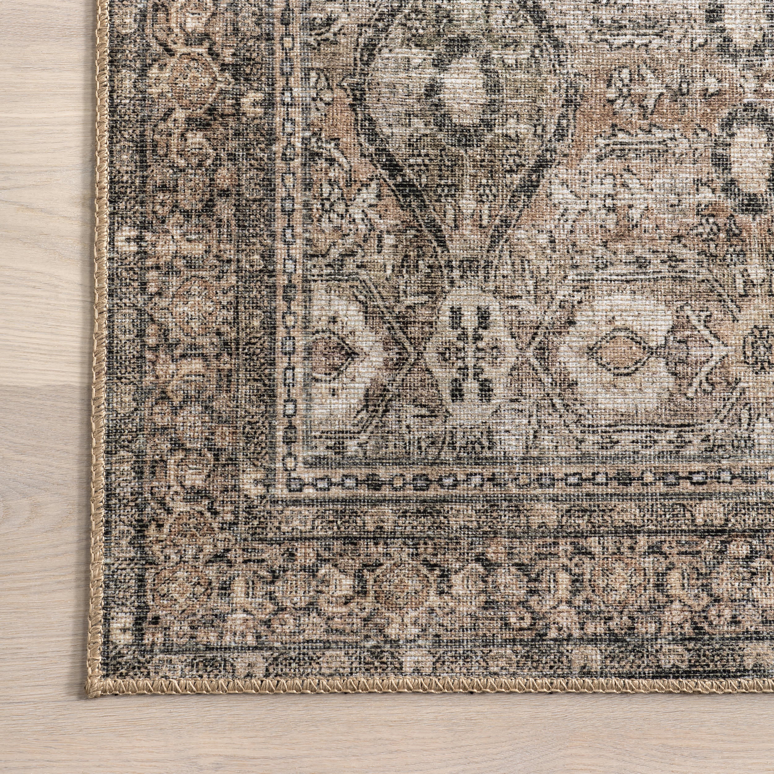 Chester Antiqued Jute-Blend Rug | Brown