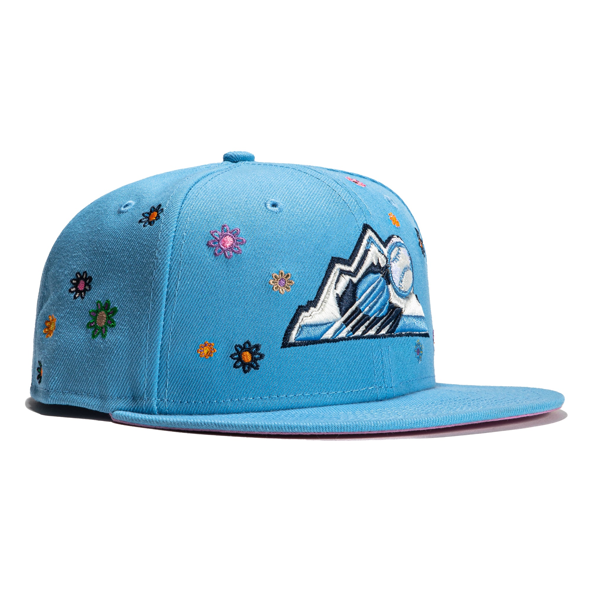 New Era 59Fifty Super Bloom Colorado Rockies Hat - Light Blue