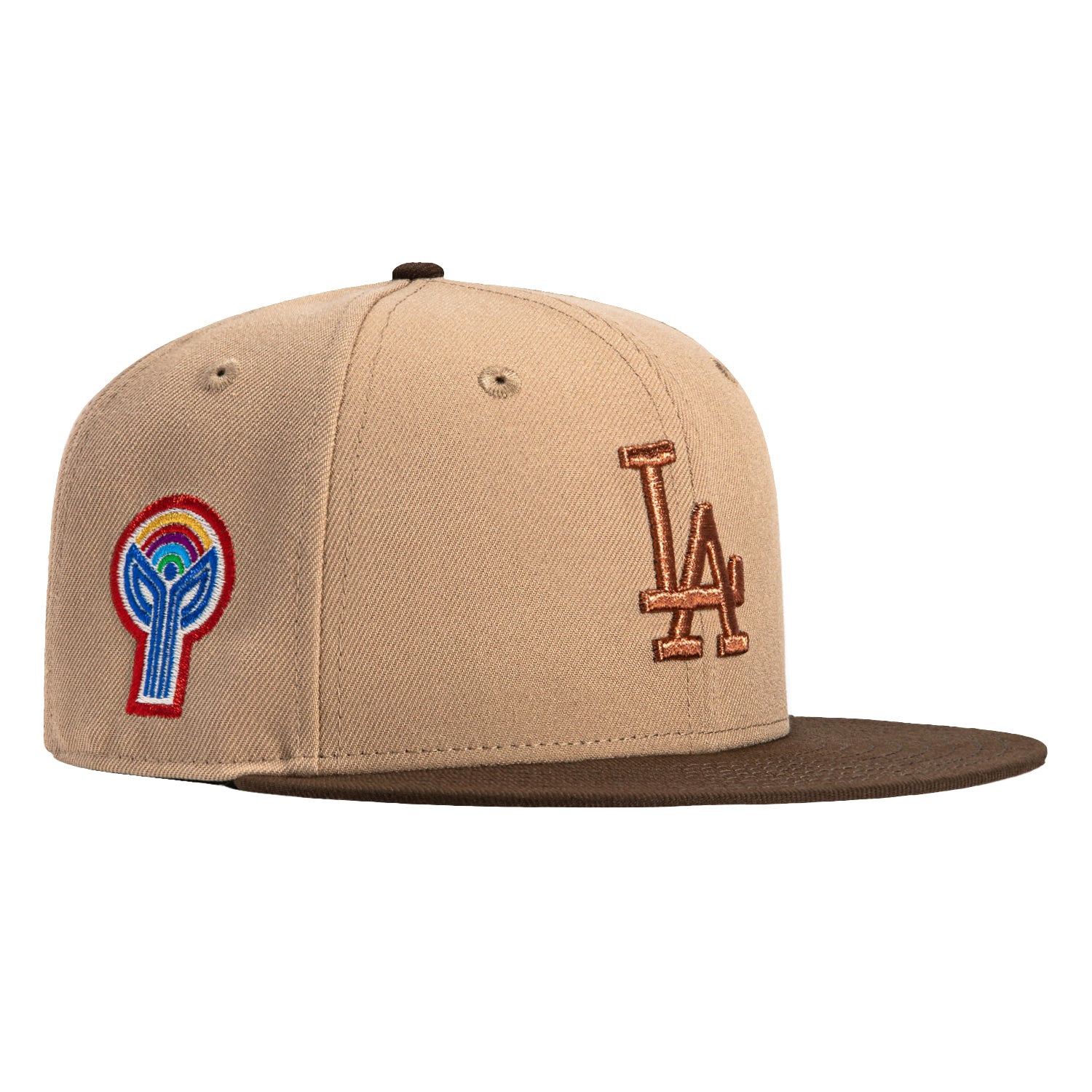 New Era 59Fifty Los Angeles Dodgers Bicentennial Patch Hat - Khaki, Brown