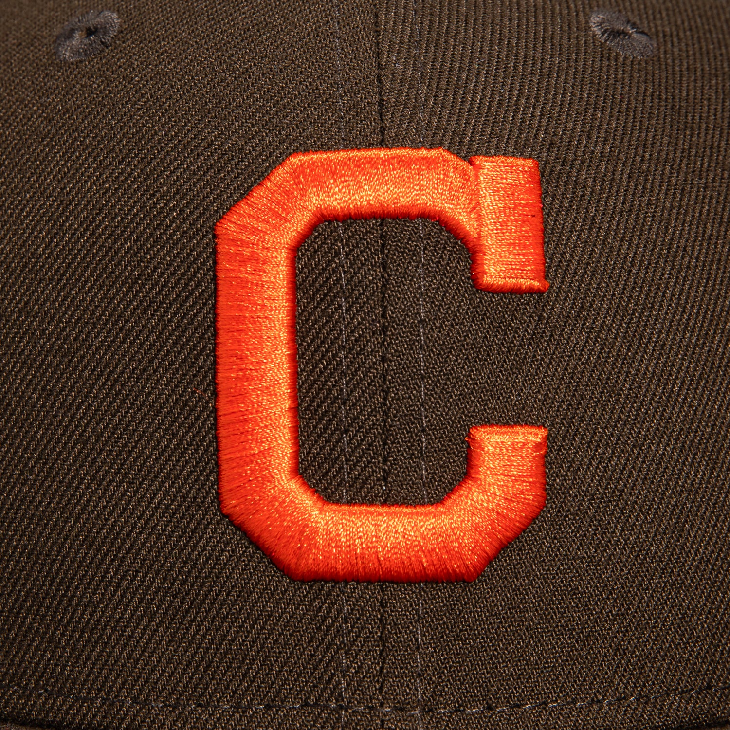 New Era 59Fifty Cleveland Indians Jacobs Field Patch Hat - Brown, Orange