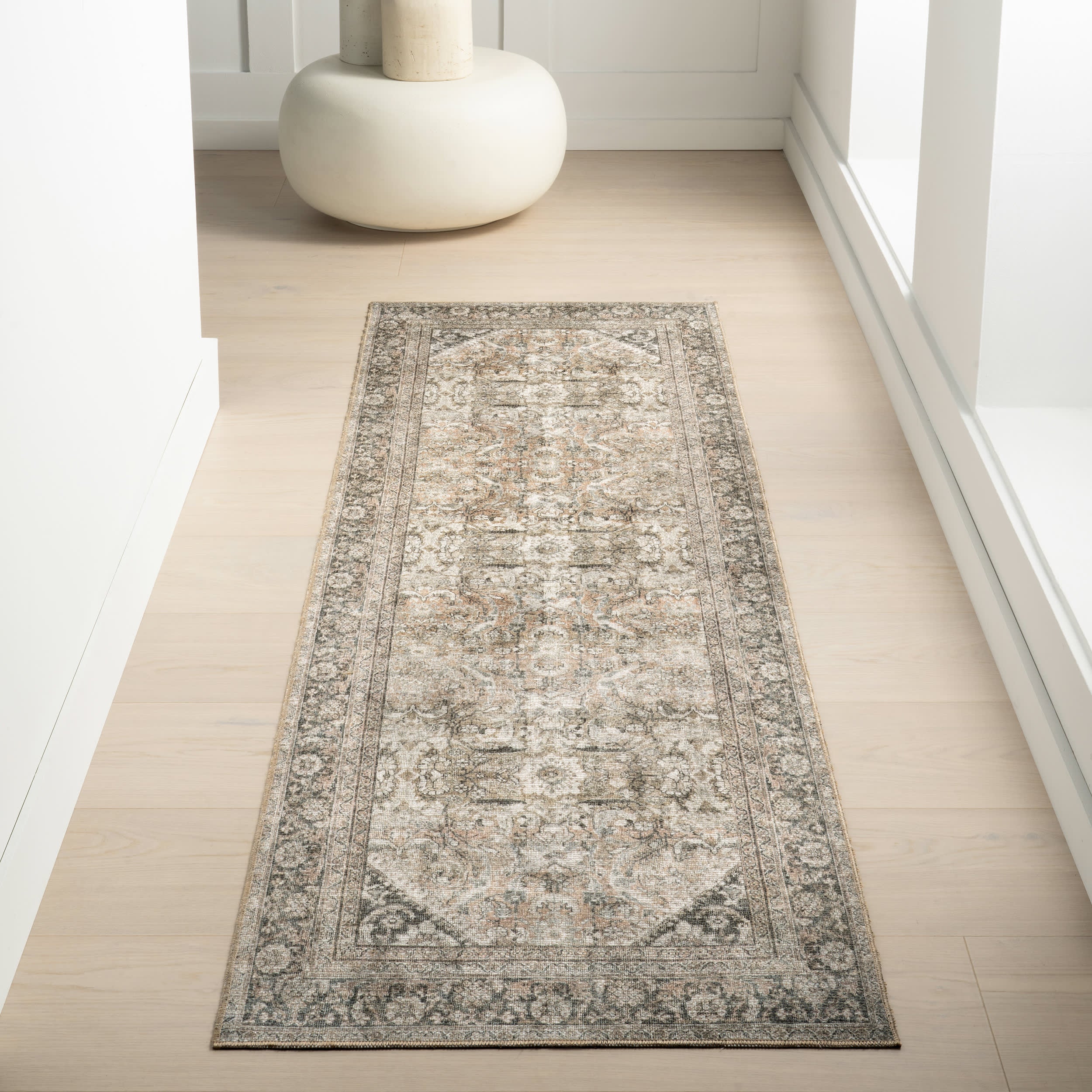 Frenchtown Antiqued Jute-Blend Rug | Dark Beige