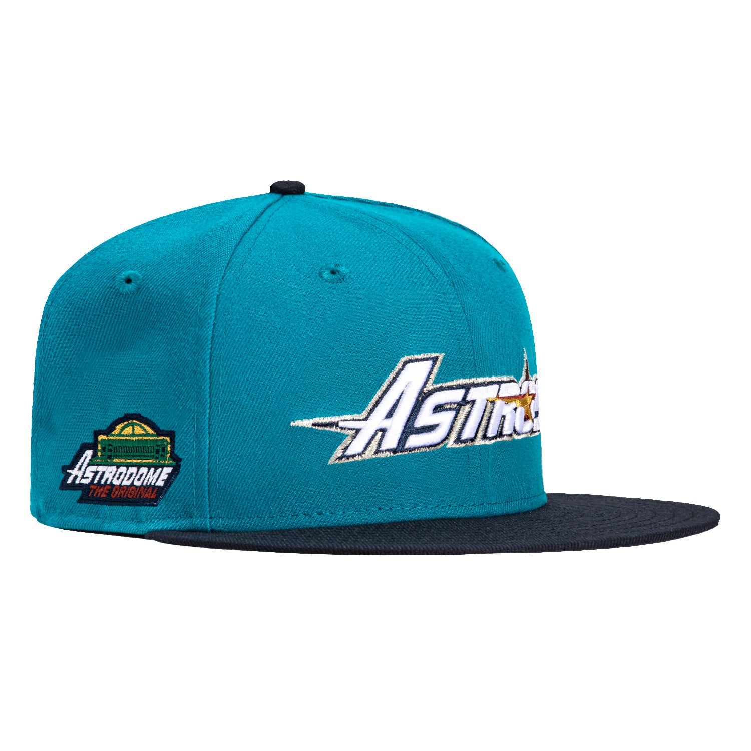 New Era 59Fifty Houston Astros Astrodome Patch Word Hat - Teal, Navy