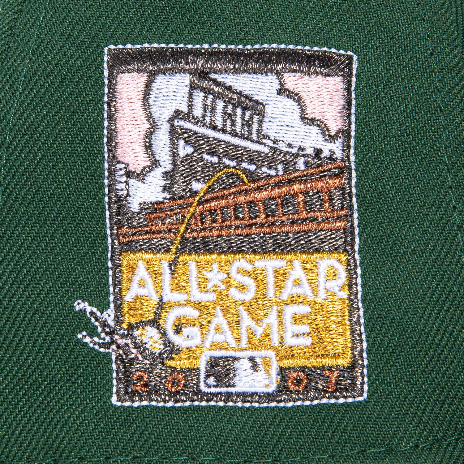 New Era 59Fifty Velvet Ham San Francisco Giants 2007 All Star Game Patch Logo Hat - Green, Cardinal