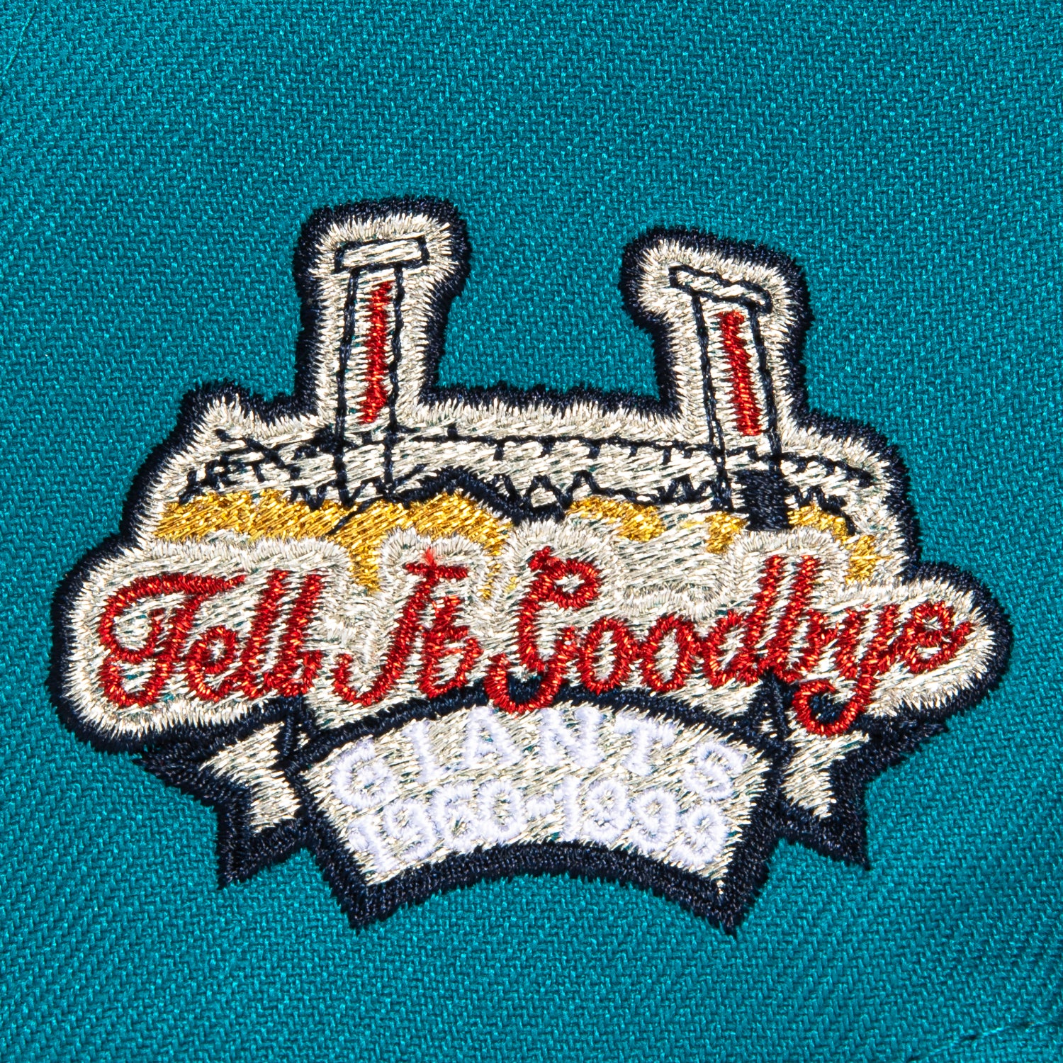 New Era 59Fifty San Francisco Giants Tell It Goodbye Patch Hat - Teal, Navy, White