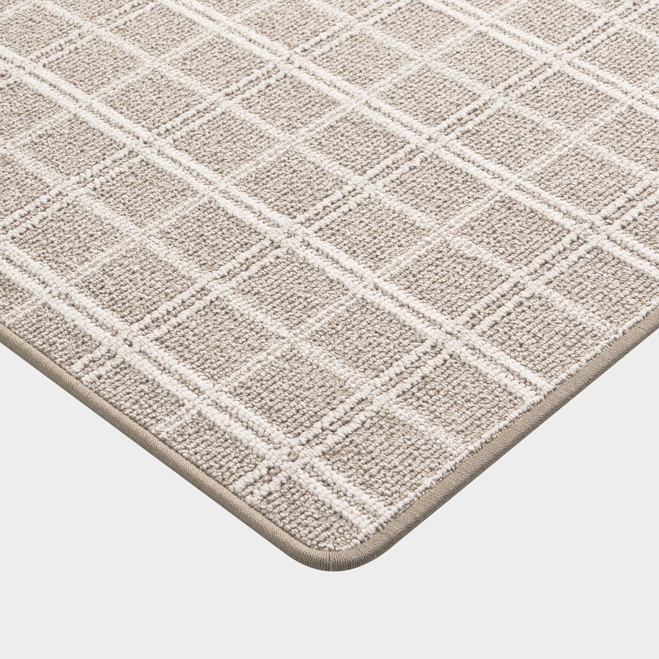 Mallard Plaid Ridged Custom Sample Rug | Oatmeal