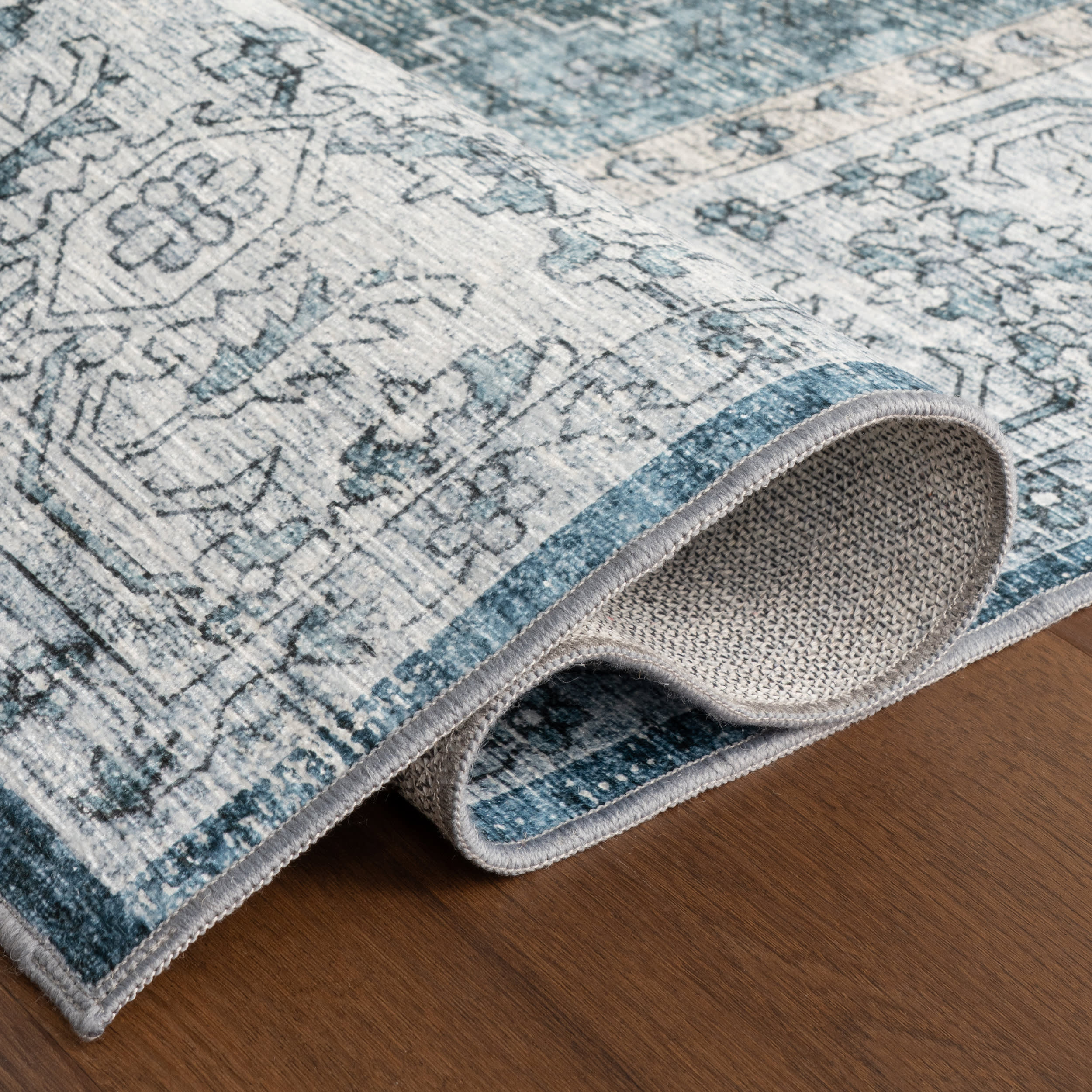 Nyomi Spill Proof Washable Rug | Green