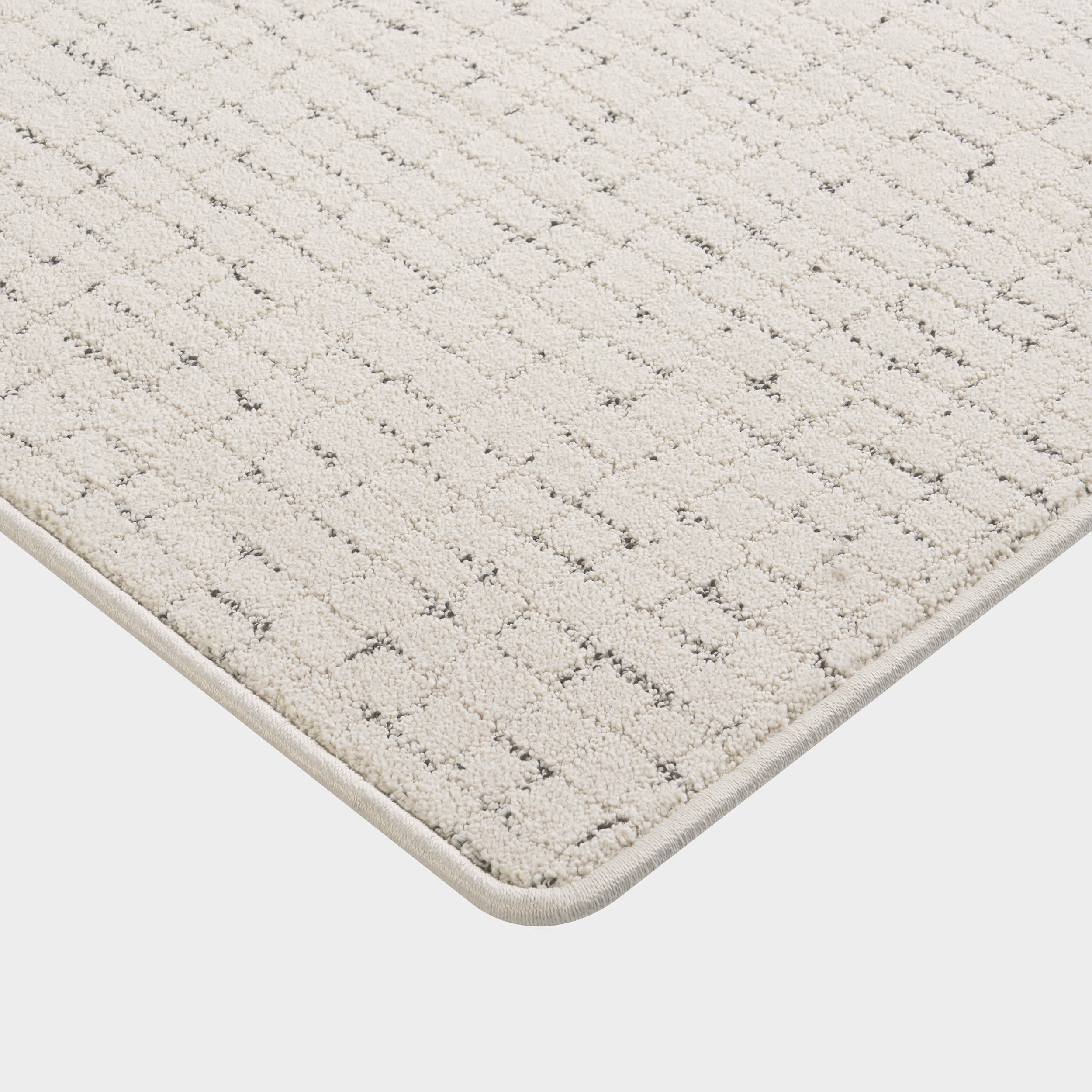 Chickadee Checked Custom Rug | Ivory