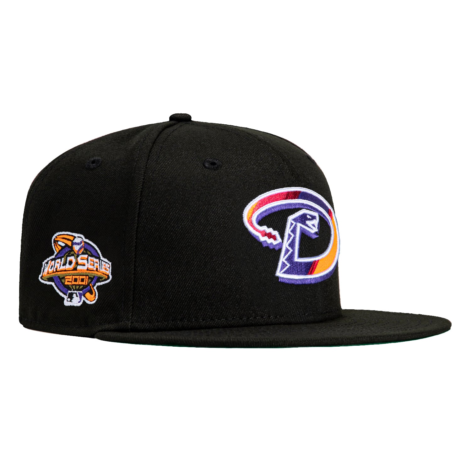 New Era 59Fifty Arizona Diamondbacks 2001 World Series Patch D Hat - Black, Purple, Orange