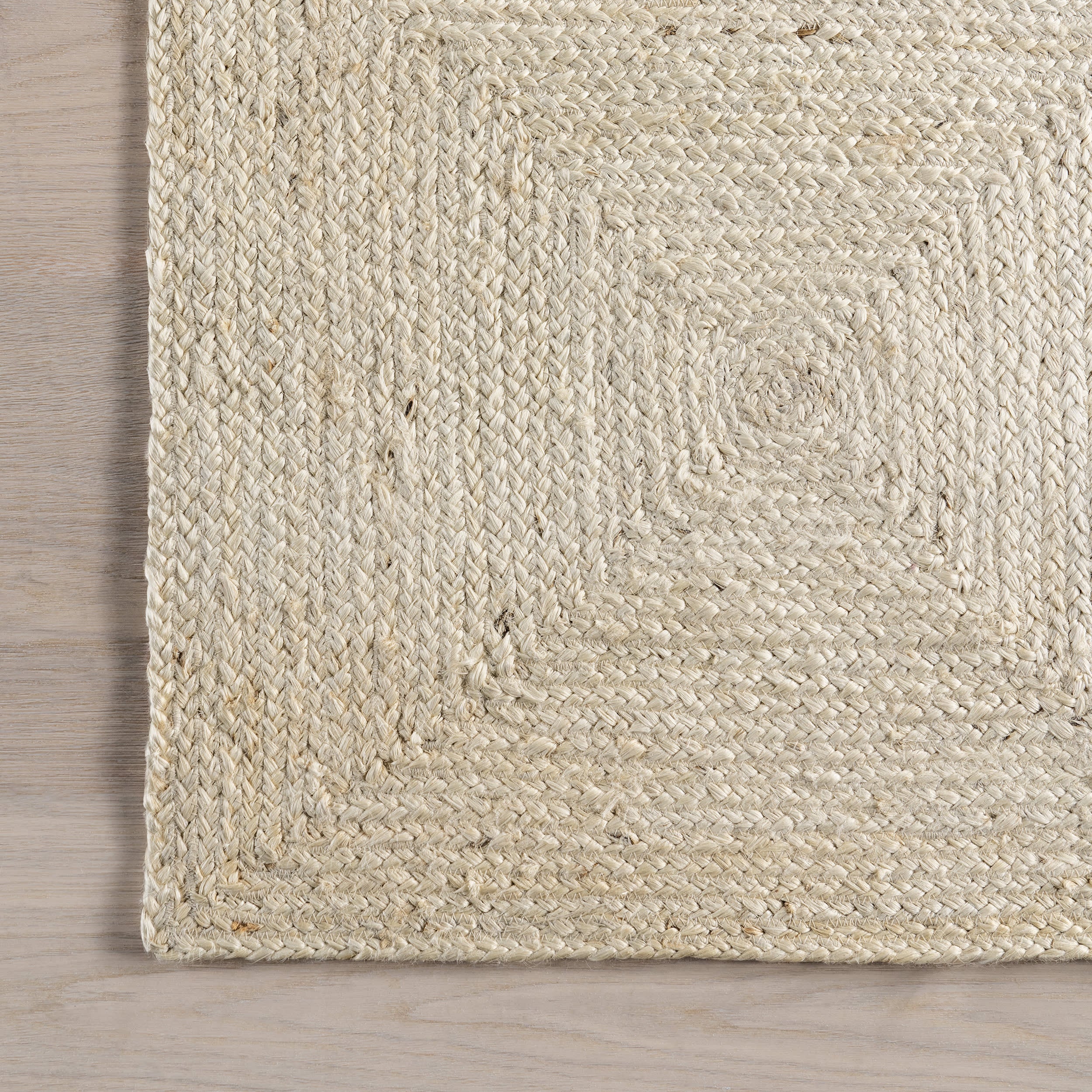 Juniper Jute Tiled Rug | Ivory