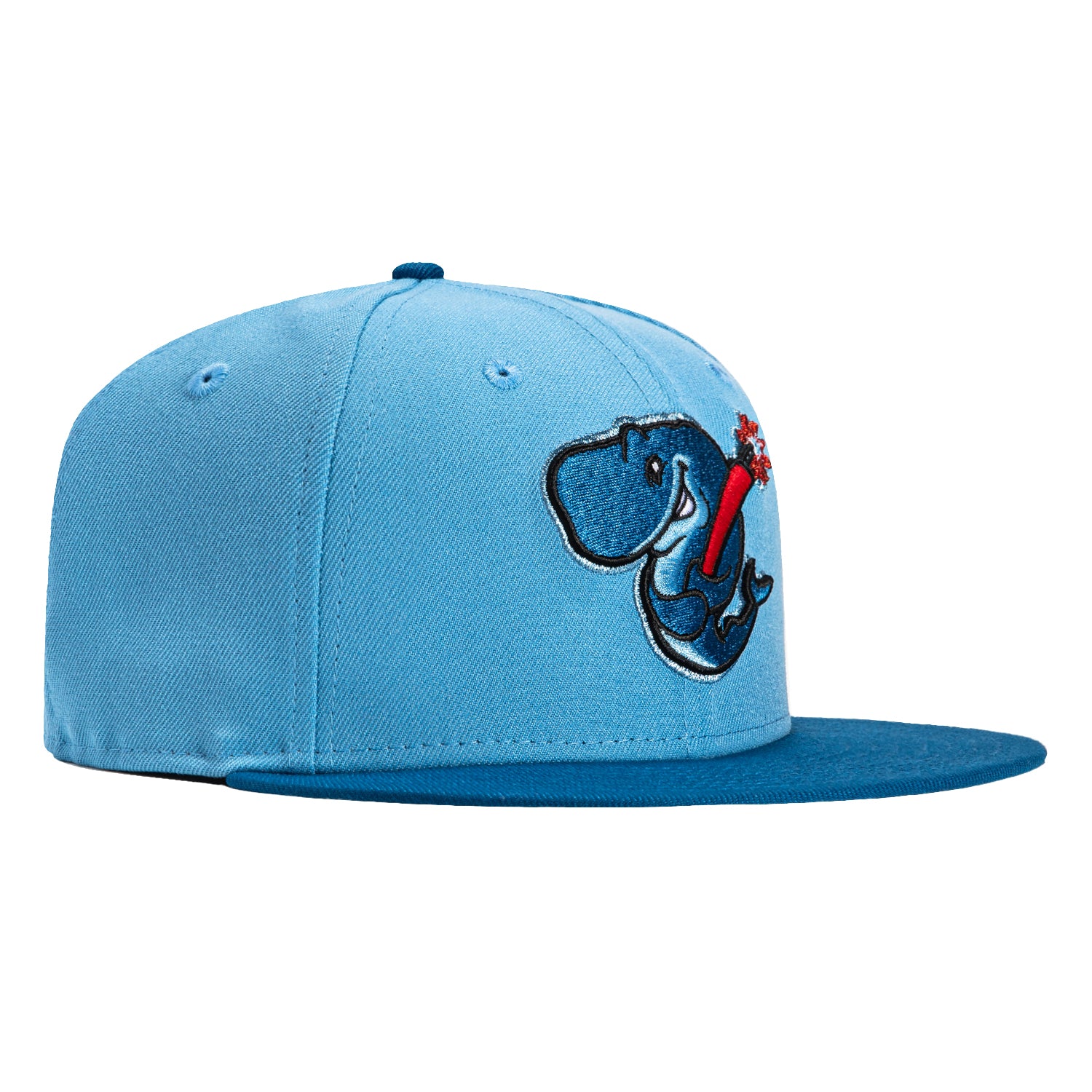 New Era 59Fifty Eugene Emeralds Exploding Whales Hat - Light Blue, Indigo