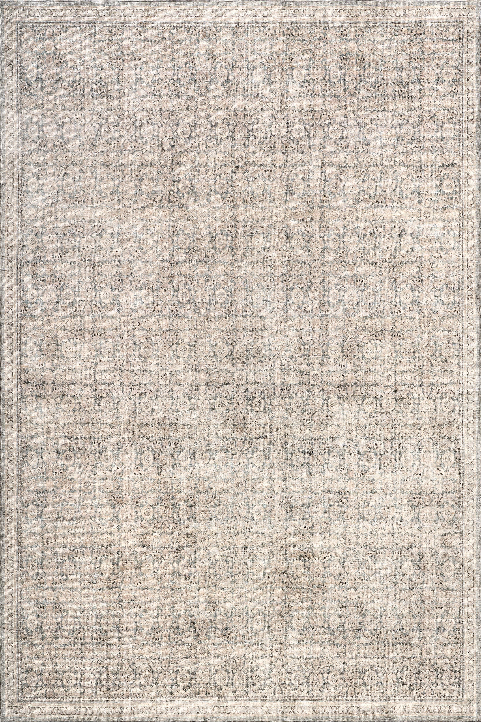 Morristown Antiqued Jute-Blend Rug | Grey