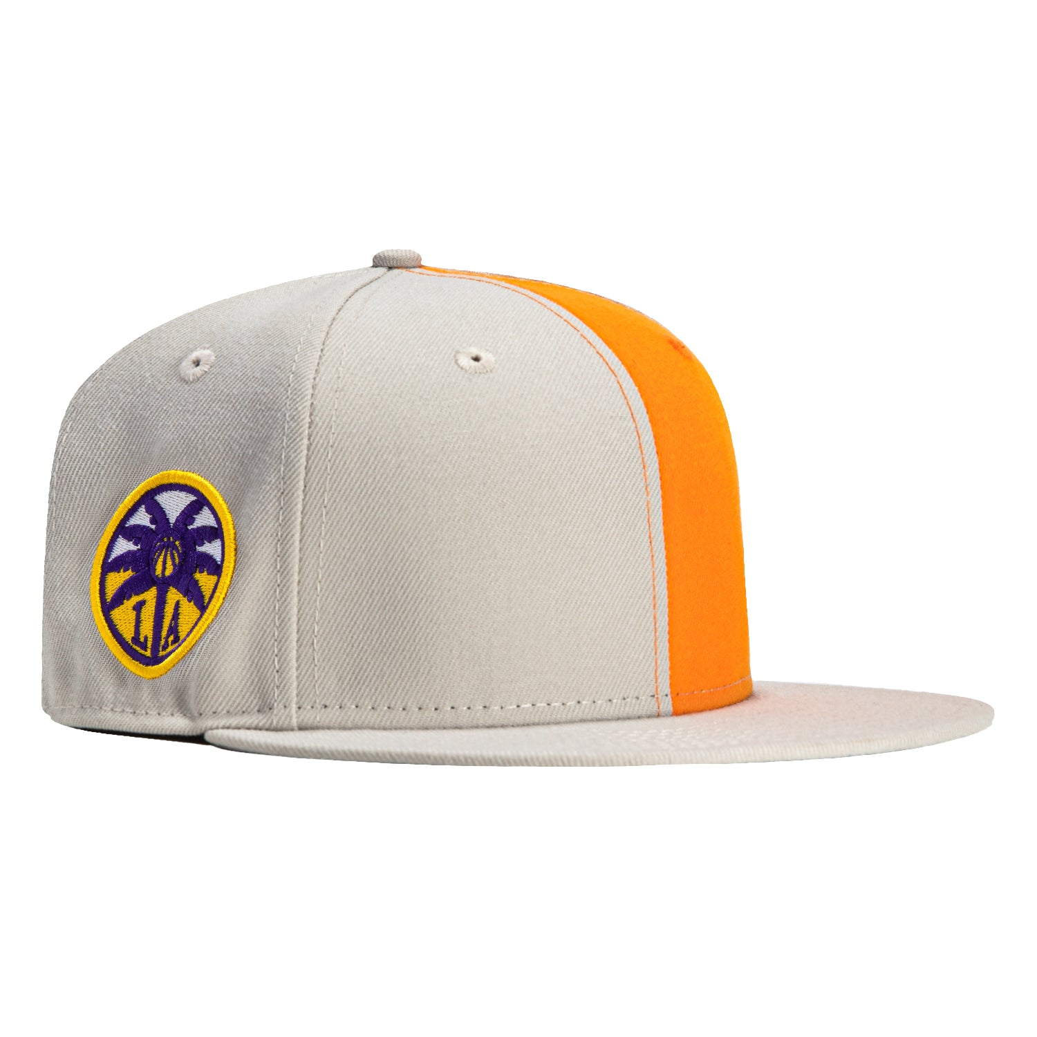 New Era 59Fifty Flawless Los Angeles Sparks Logo Patch WNBA Logo Hat - Stone, Light Orange