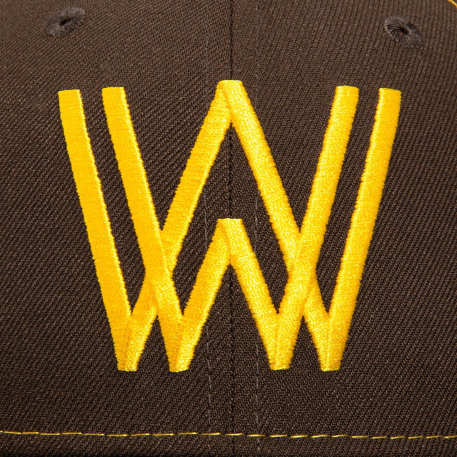 New Era 59Fifty Walla Walla Padres Rail Hat - Brown, Gold