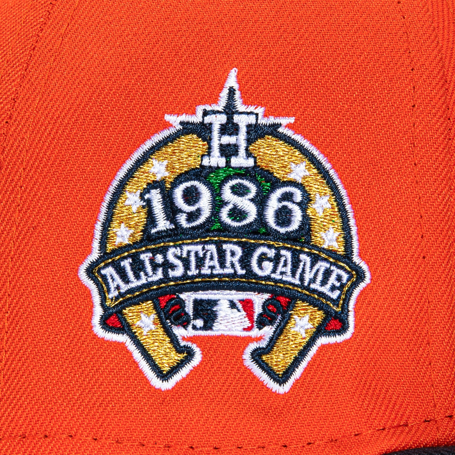 New Era 59Fifty Houston Astros 1986 All Star Game Patch Jersey Hat - Orange, Navy