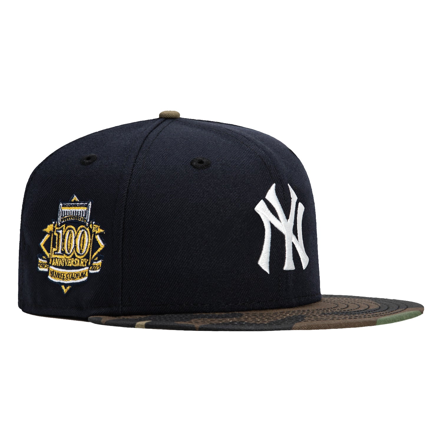 New Era 59Fifty New York Yankees 100th Anniversary Stadium Patch Hat - Navy, Camo