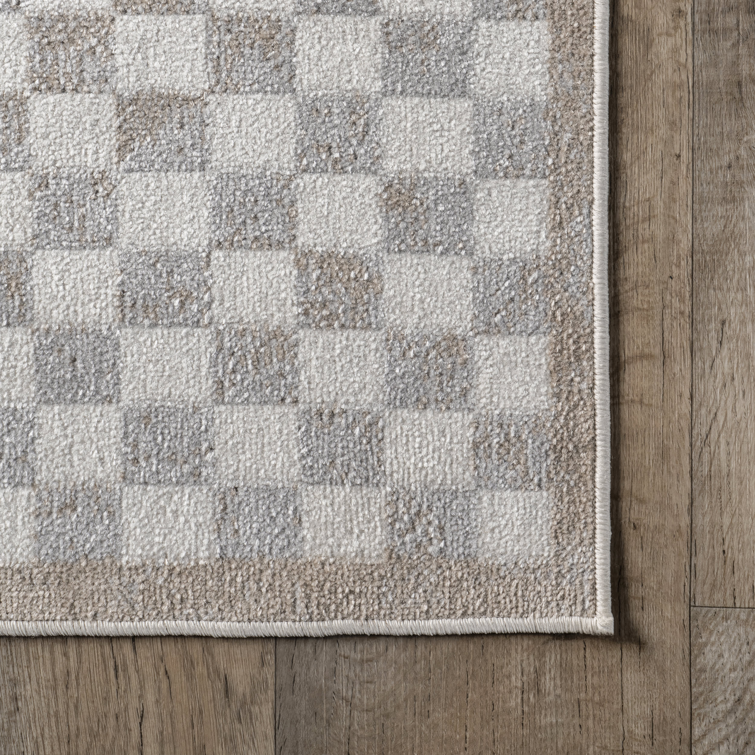 Kallie Washable Tiled Rug | Beige