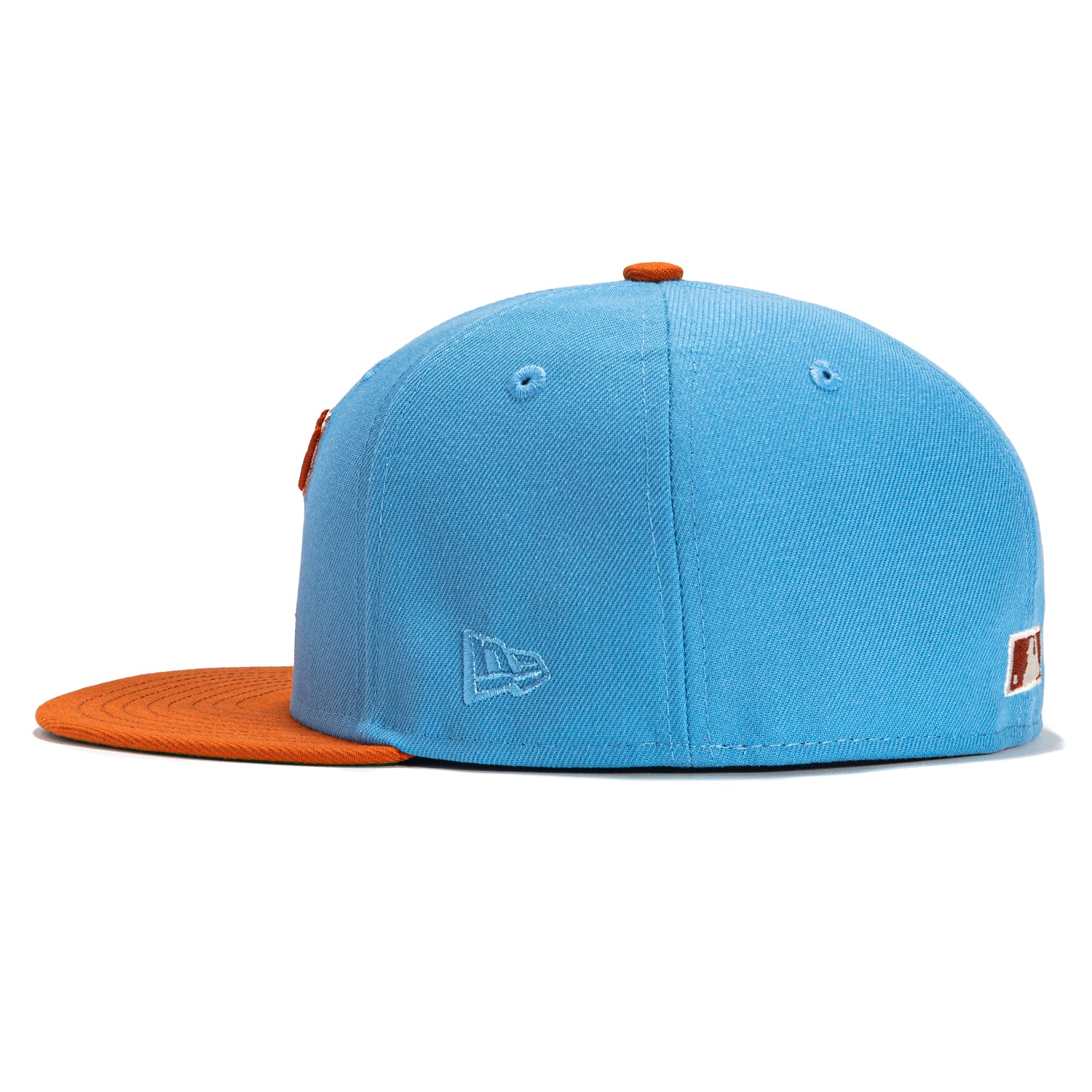 New Era 59Fifty San Francisco Giants 60th Anniversary Patch Script Hat - Light Blue, Burnt Orange, Metallic Copper