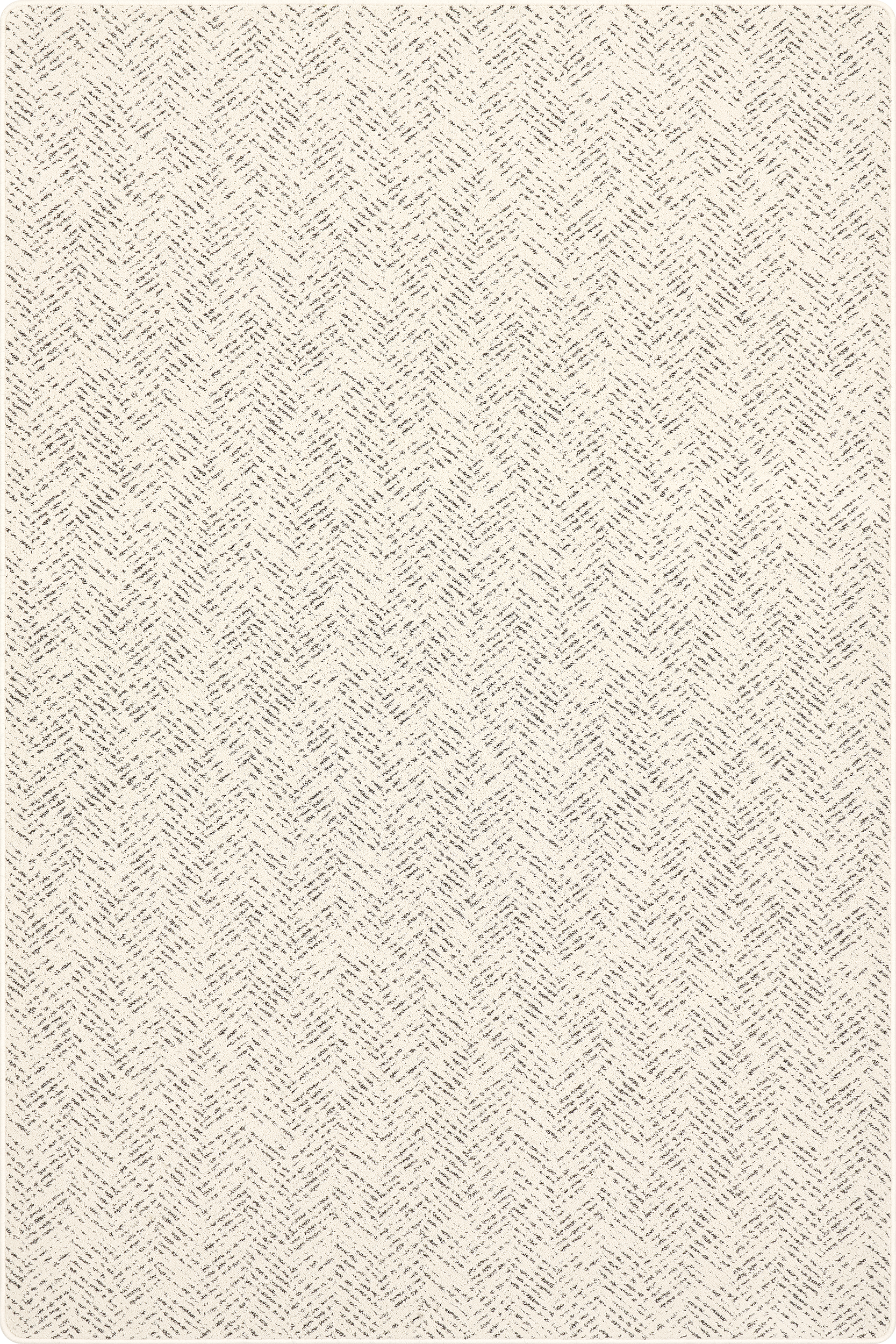 Avocet Distressed Chevron Custom Sample Rug | Ivory