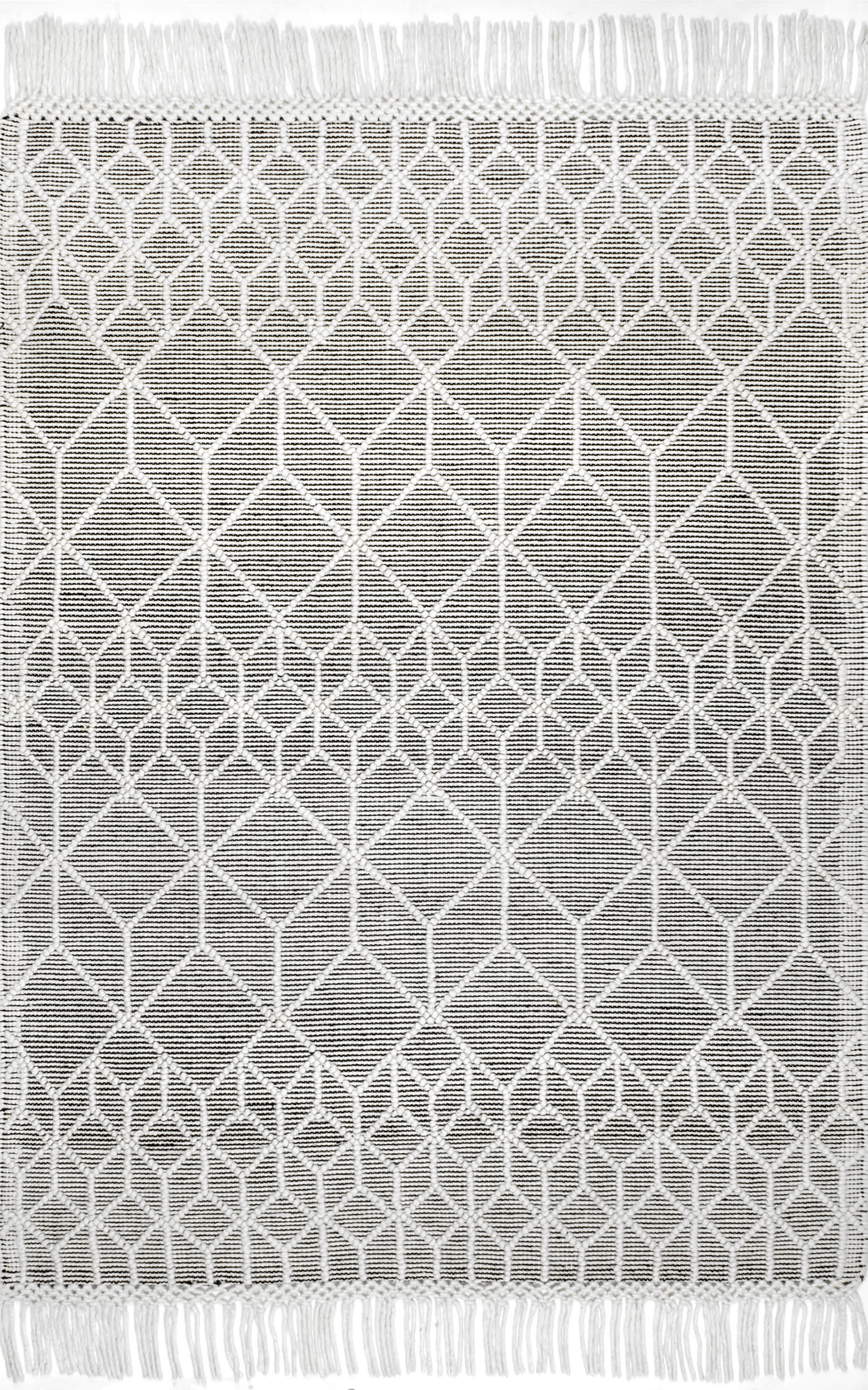 Payten Textured Trellis Rug | Grey