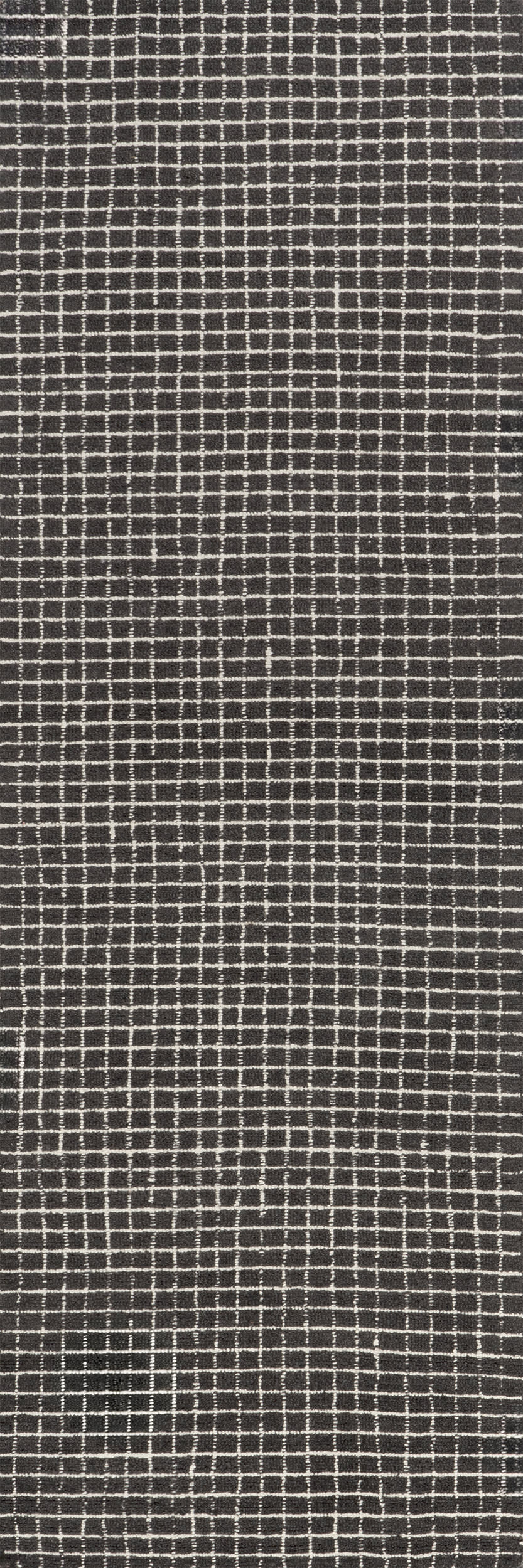 Melrose Checked Rug | Charcoal