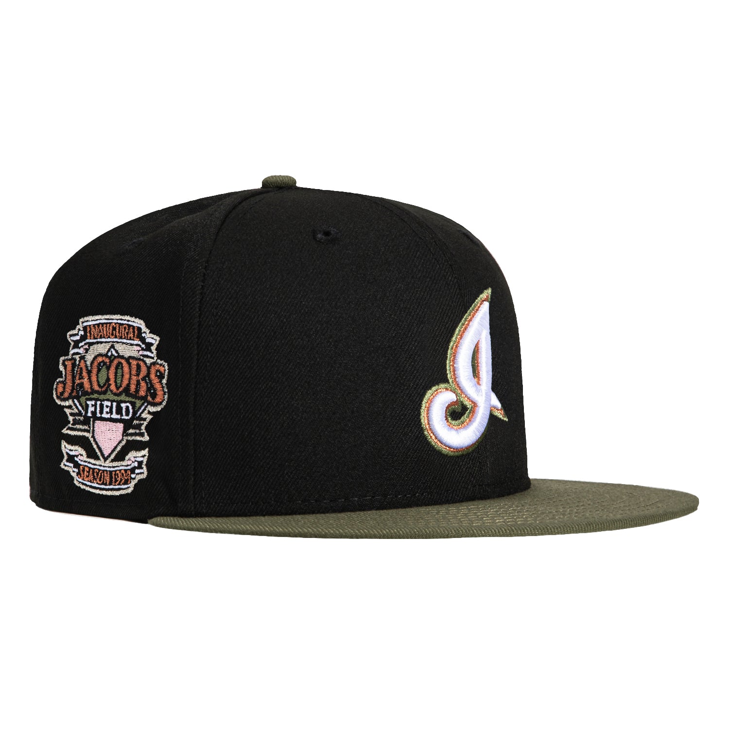 New Era 59Fifty Cookie Martini Cleveland Guardians Inaugural Patch I Hat - Black, Olive