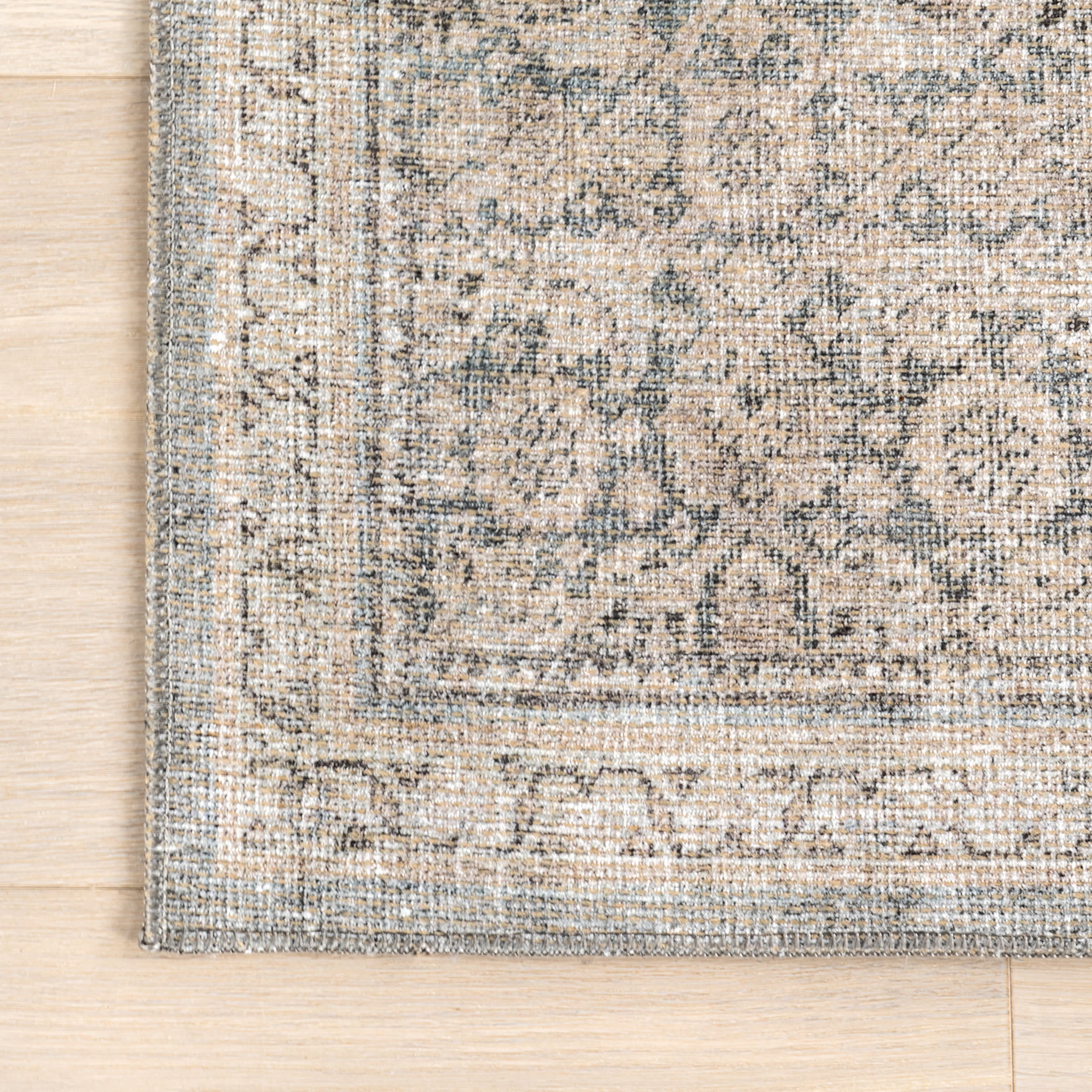 Morristown Antiqued Jute-Blend Rug | Grey