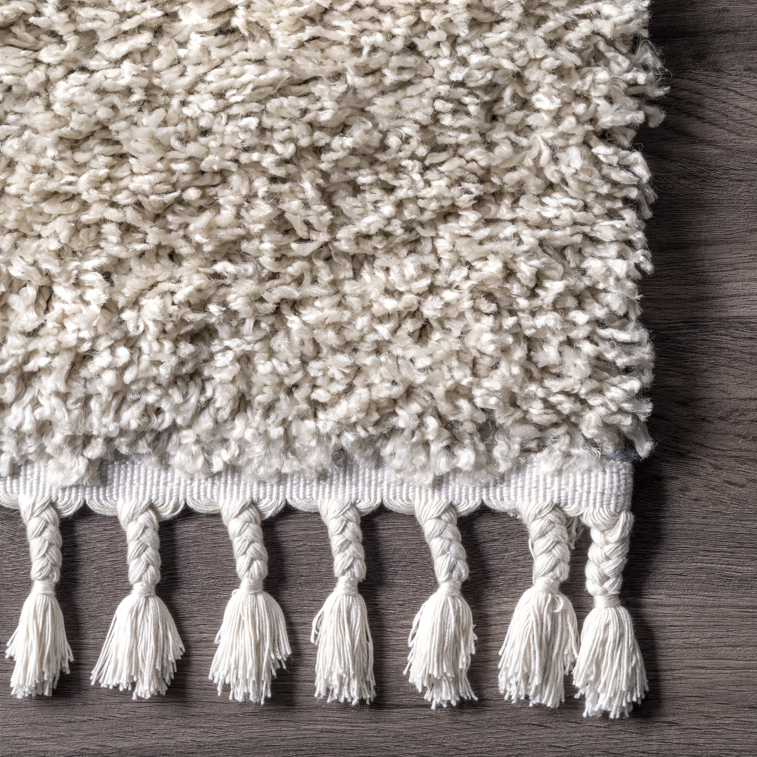 Solid Shag Rug | Beige