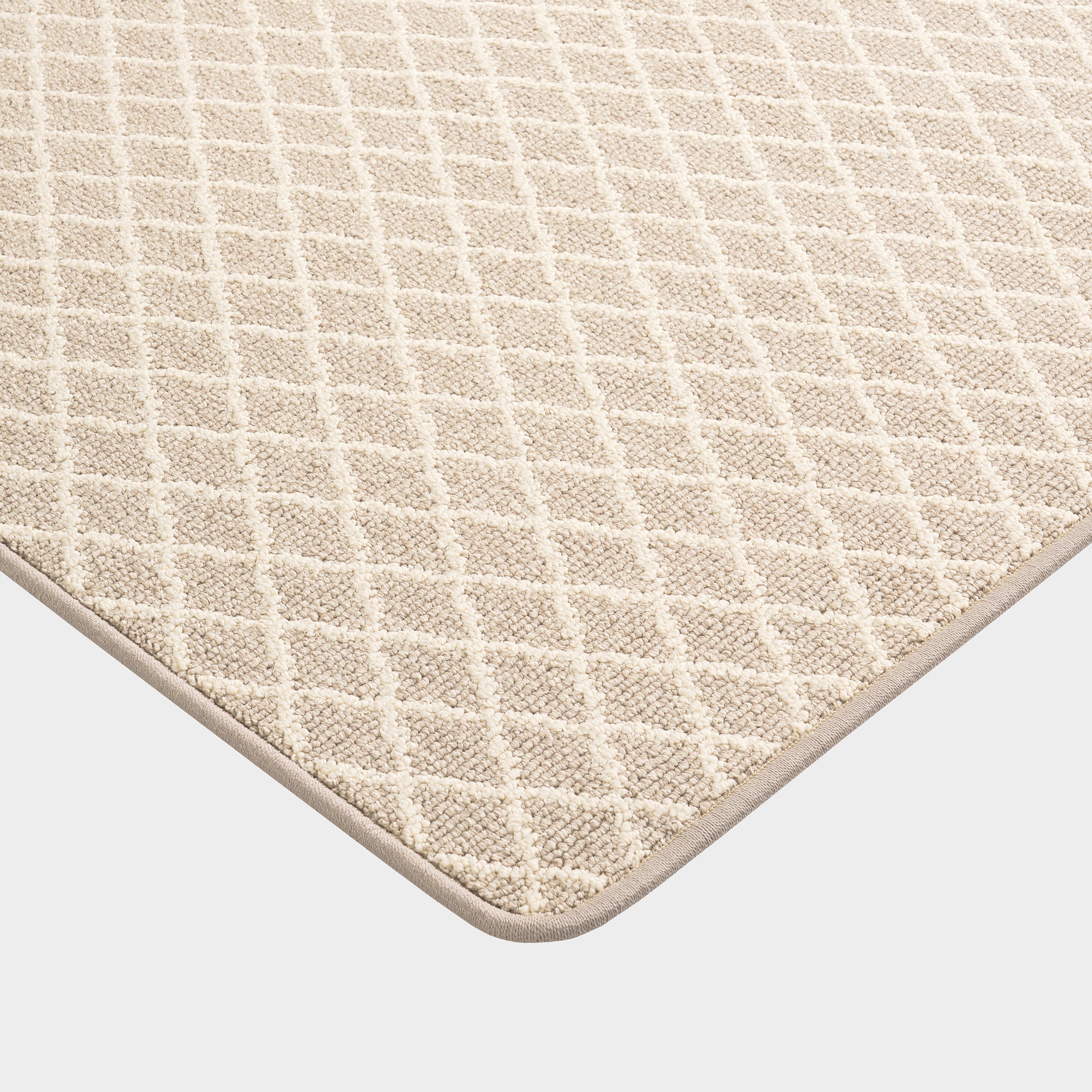 Kittiwake Micro-Trellis Custom Sample Rug | Almond Grey